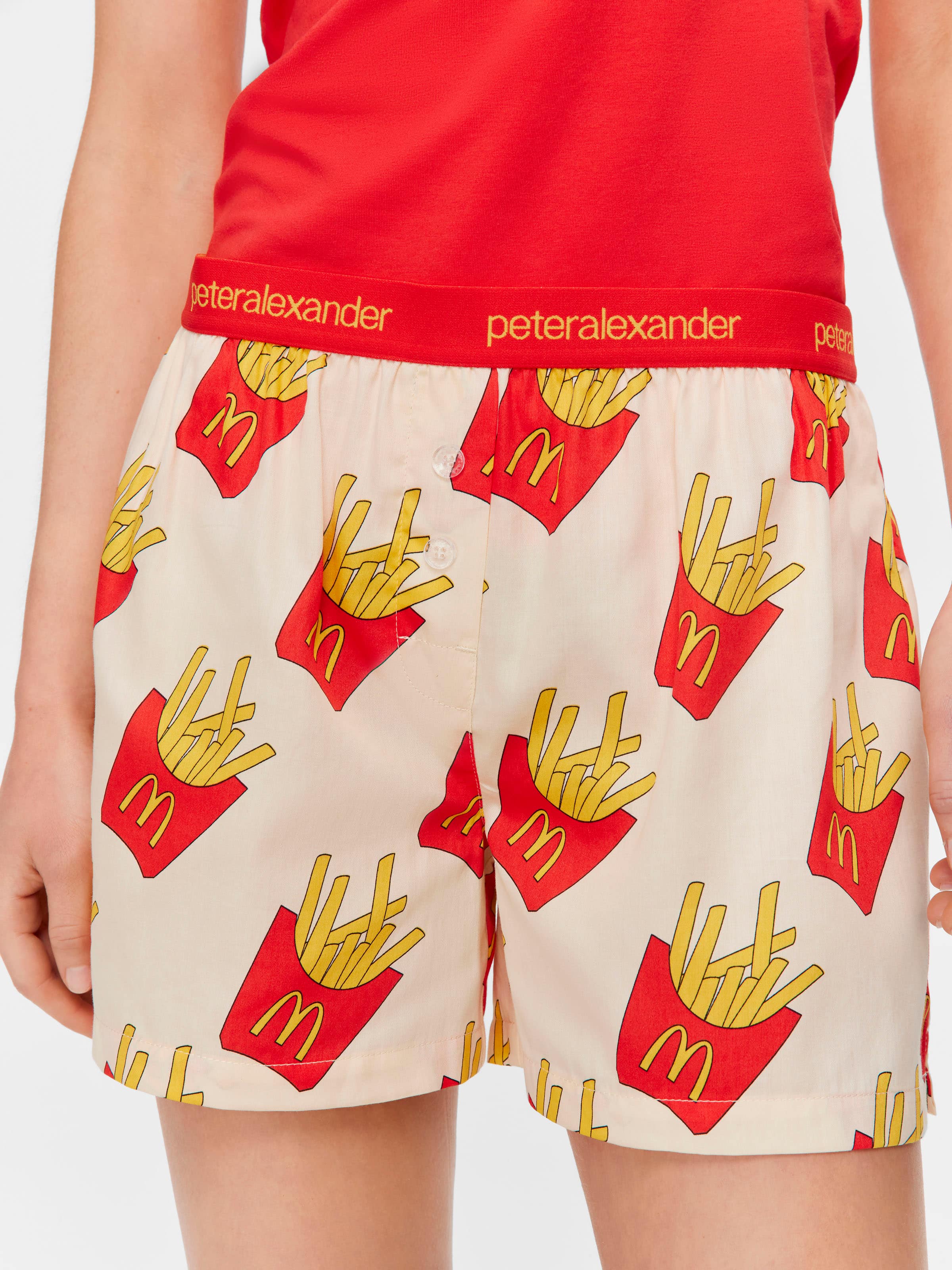 Maccas Fries 100% Cotton Mid Short