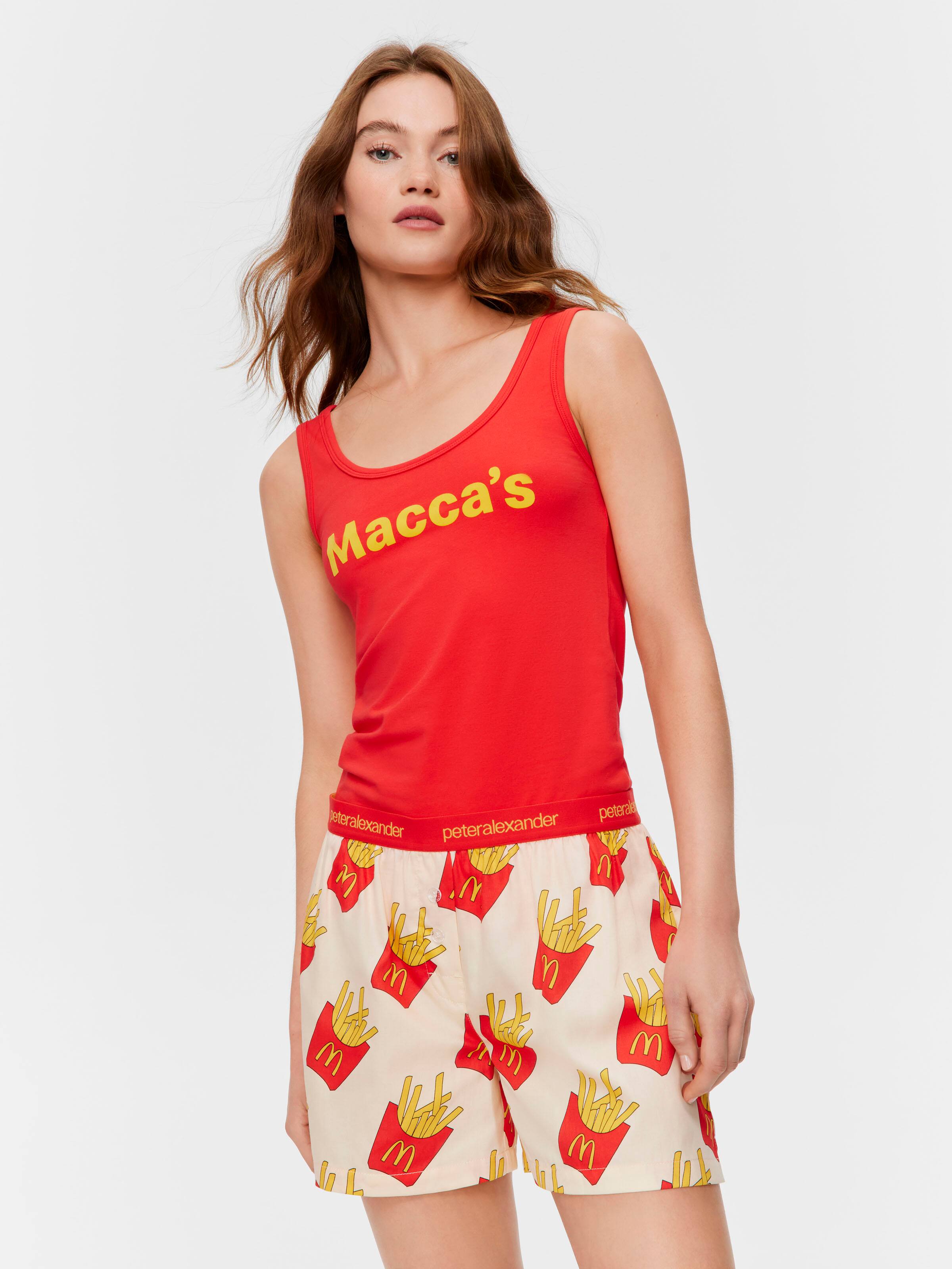 Maccas Fries 100% Cotton Mid Short