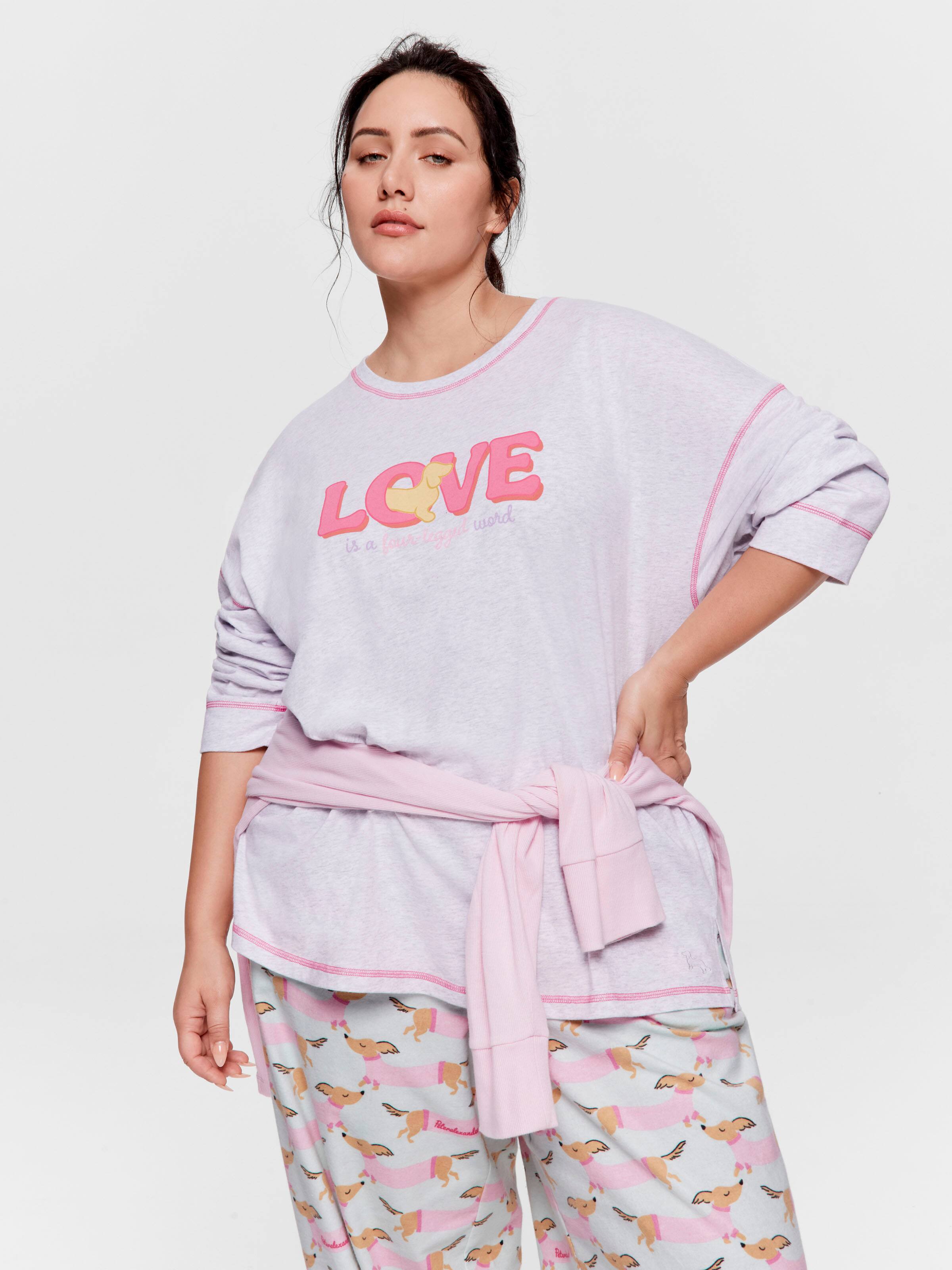 P.A. Plus Love Is A 4 Legged Word Oversized Long Sleeve Top