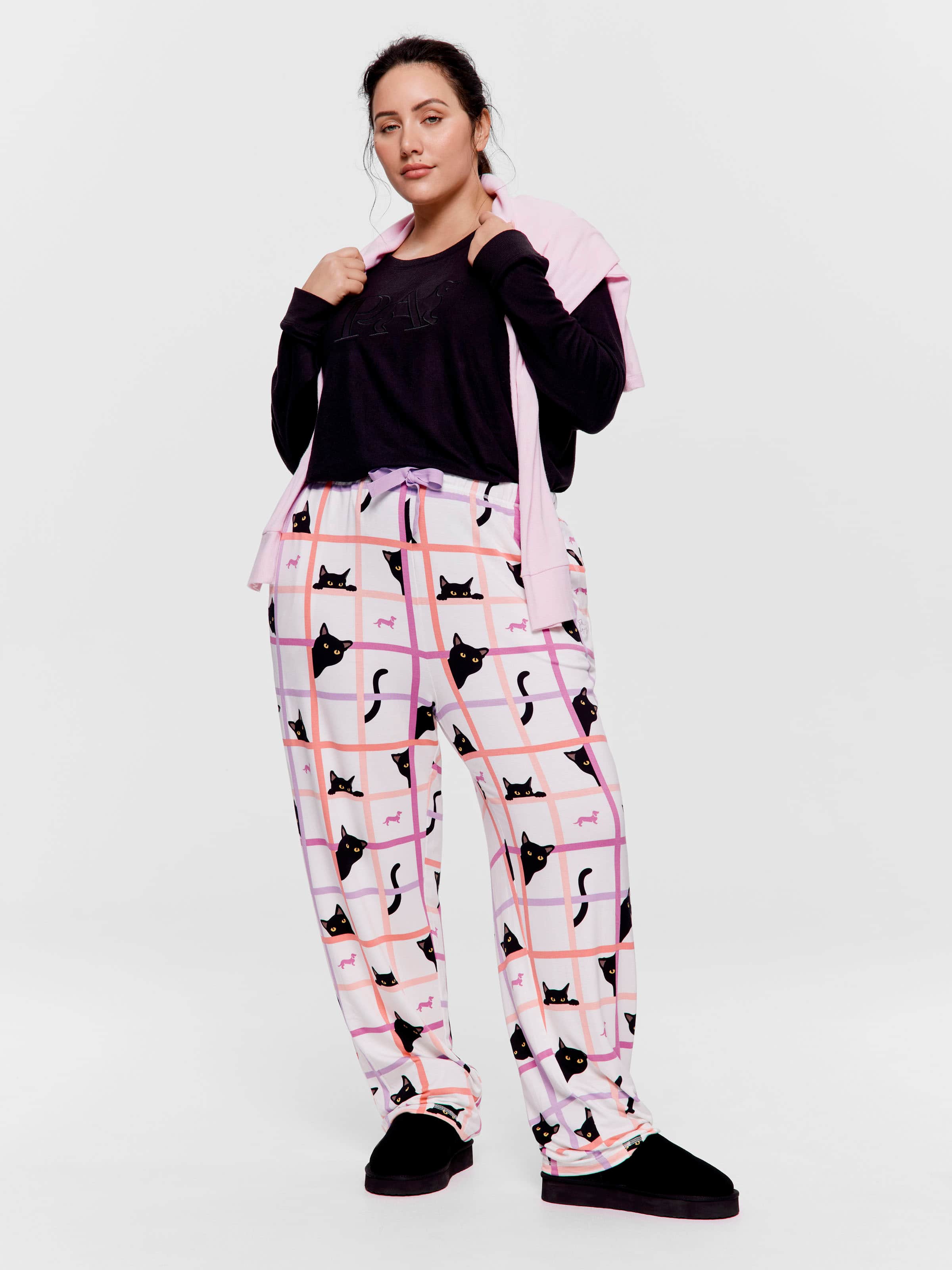 P.A. Plus Cat Straight Leg Pj Pant
