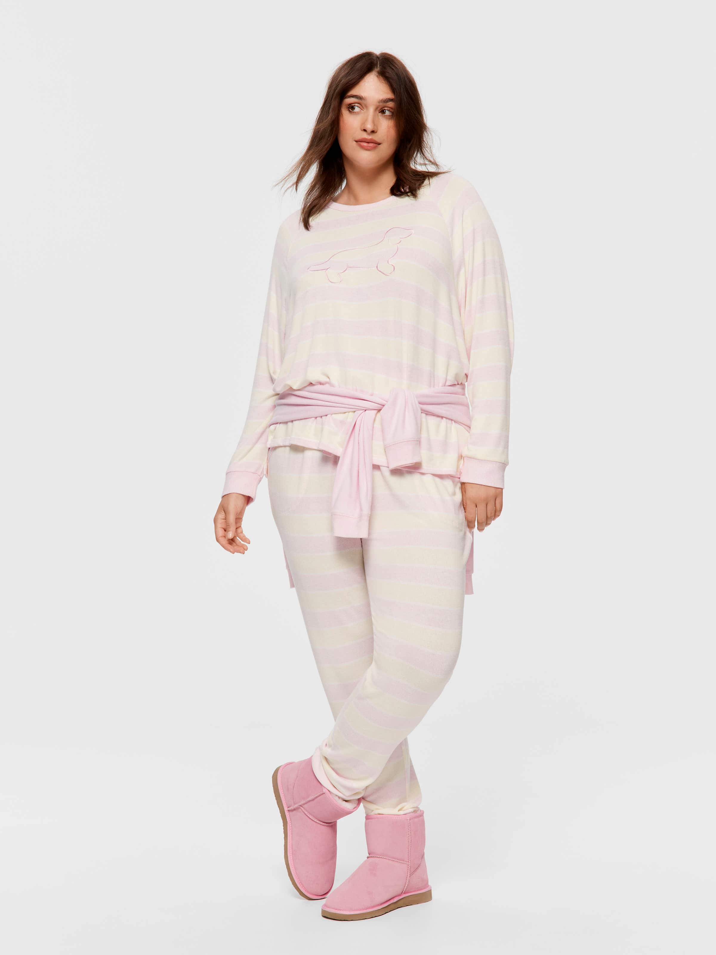 P.A. Plus Pastel Fuzzy Tapered Pj Pant