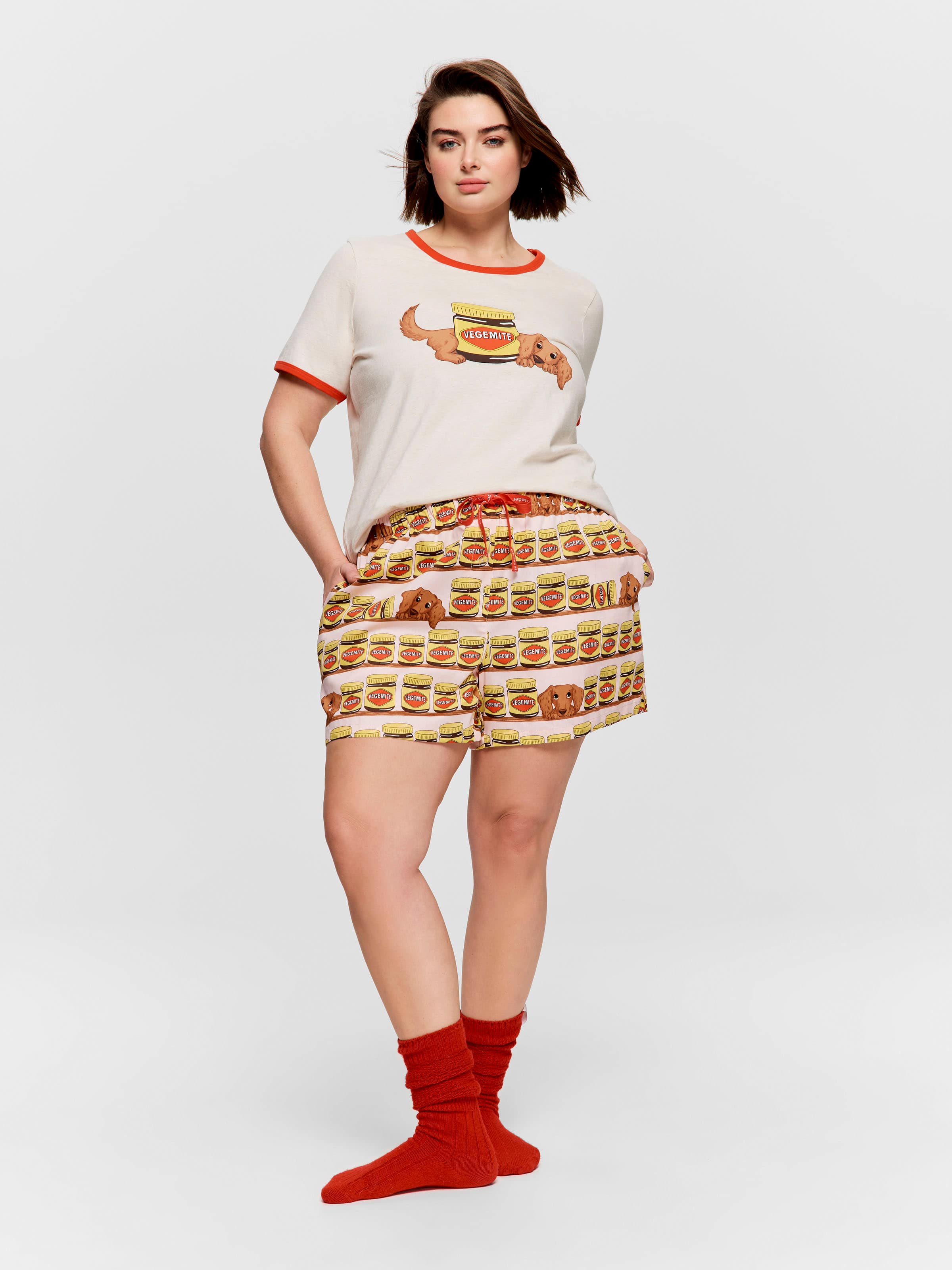P.A. Plus Vegemite 100% Cotton Mid Short