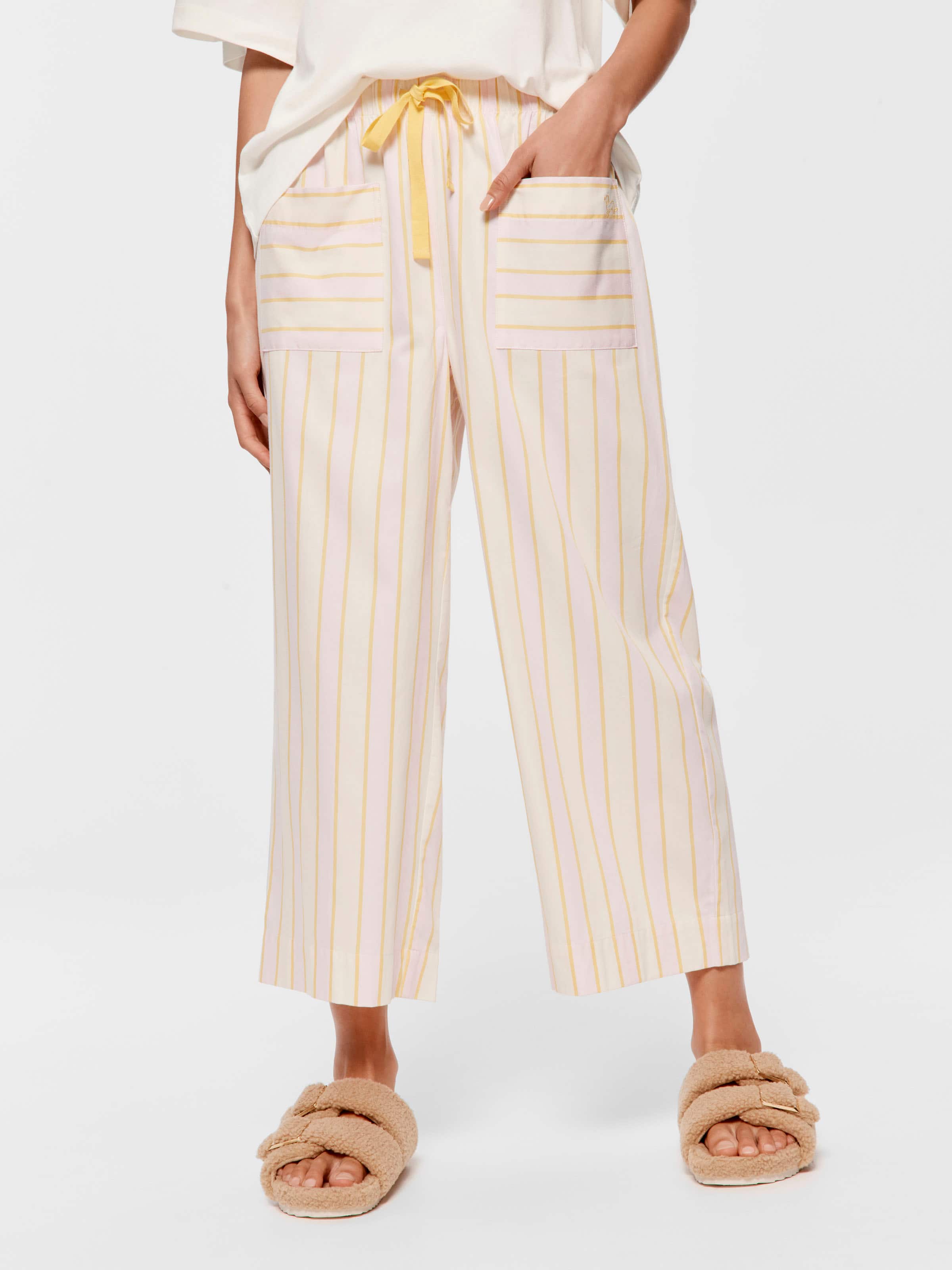 Yellow Stripe 3/4 Pj Pant