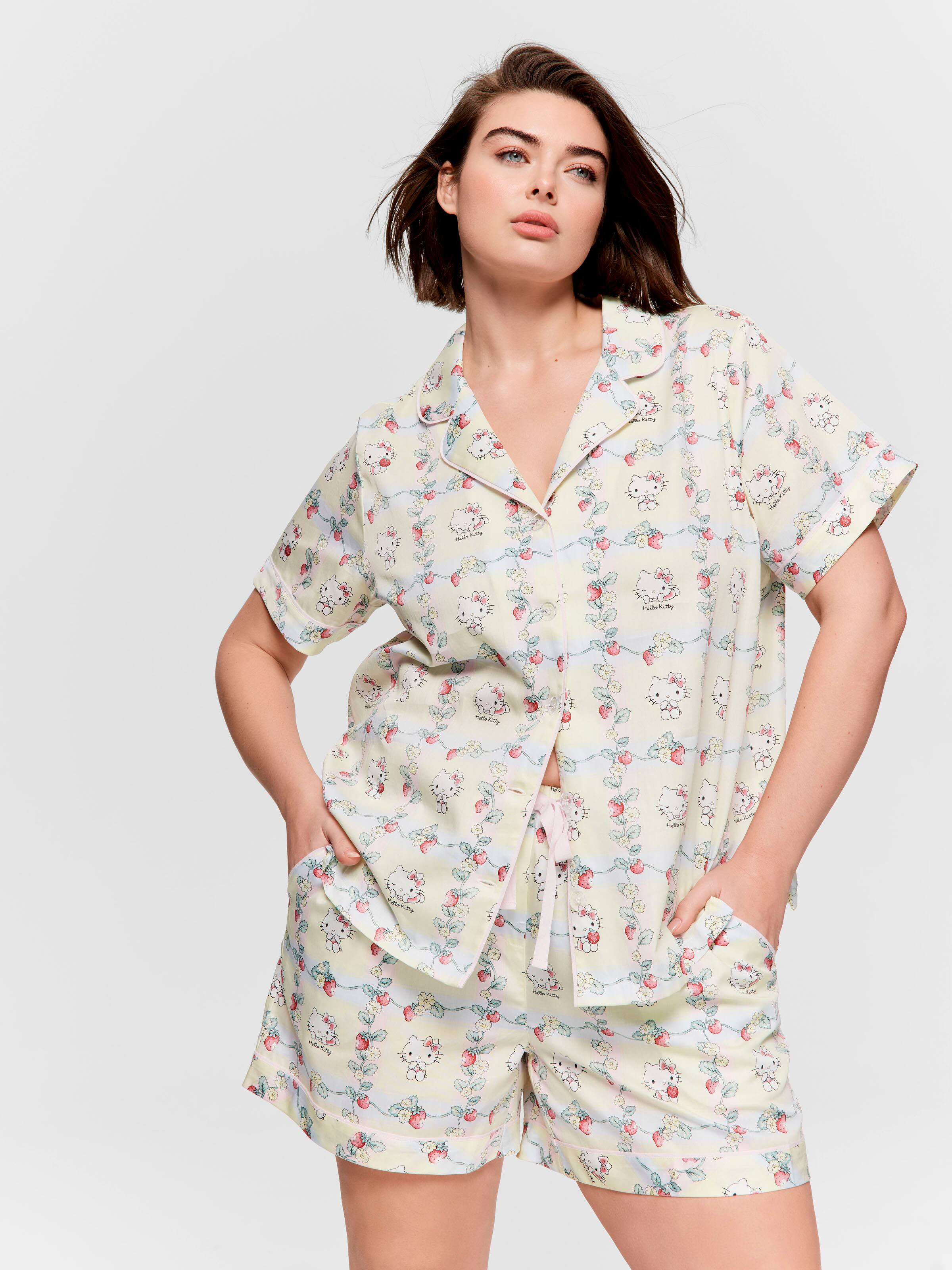 P.A. Plus Hello Kitty 100% Cotton Shortie Pj Set