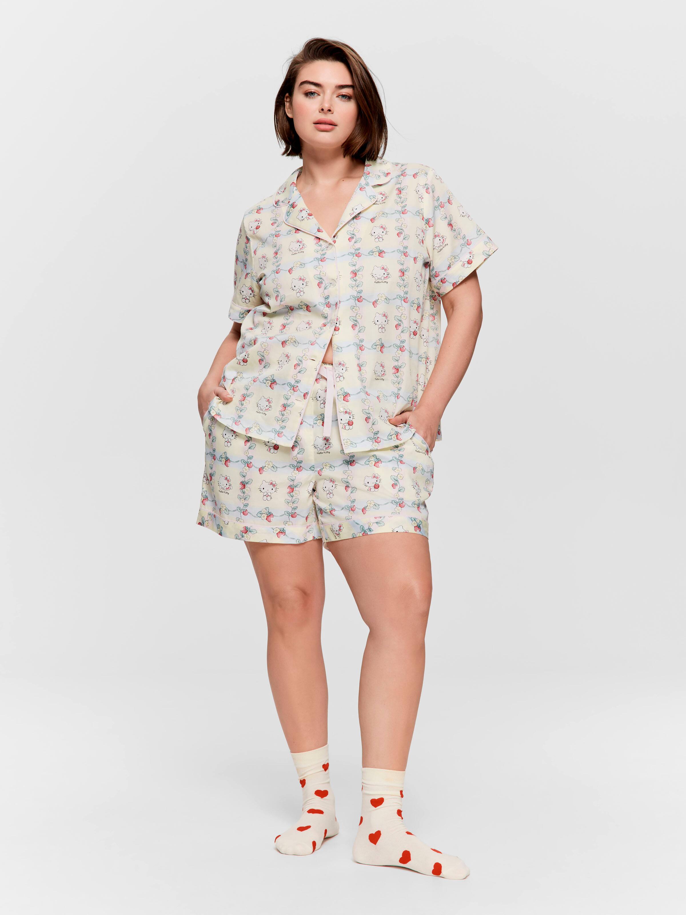 P.A. Plus Hello Kitty 100% Cotton Shortie Pj Set