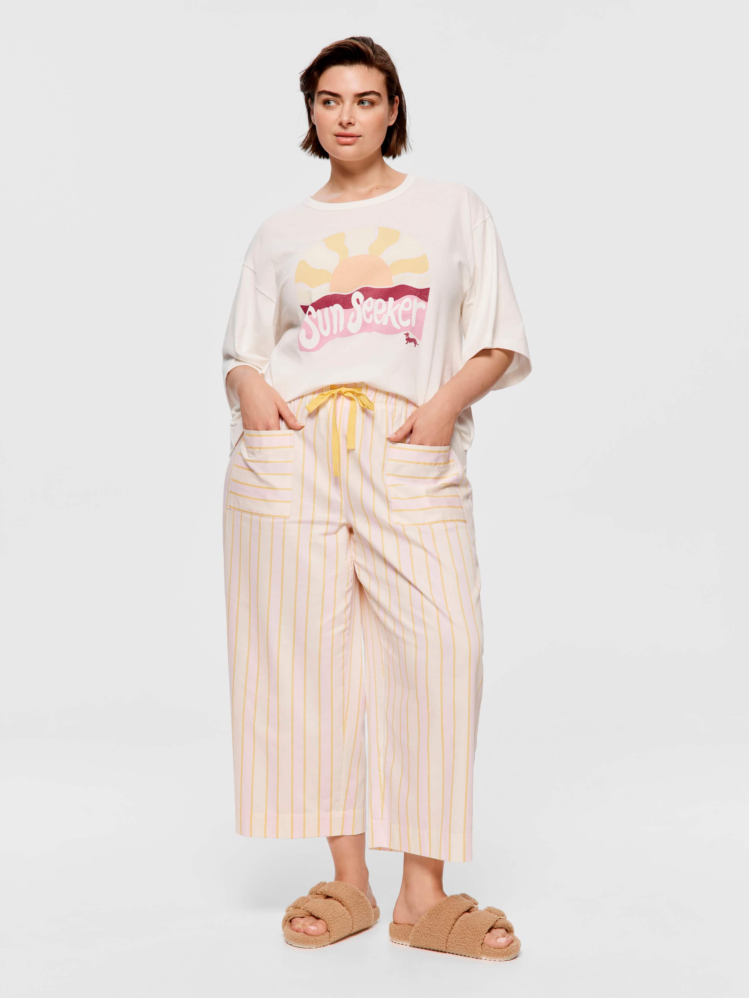P.A. Plus Yellow Stripe 3/4 Pj Pant