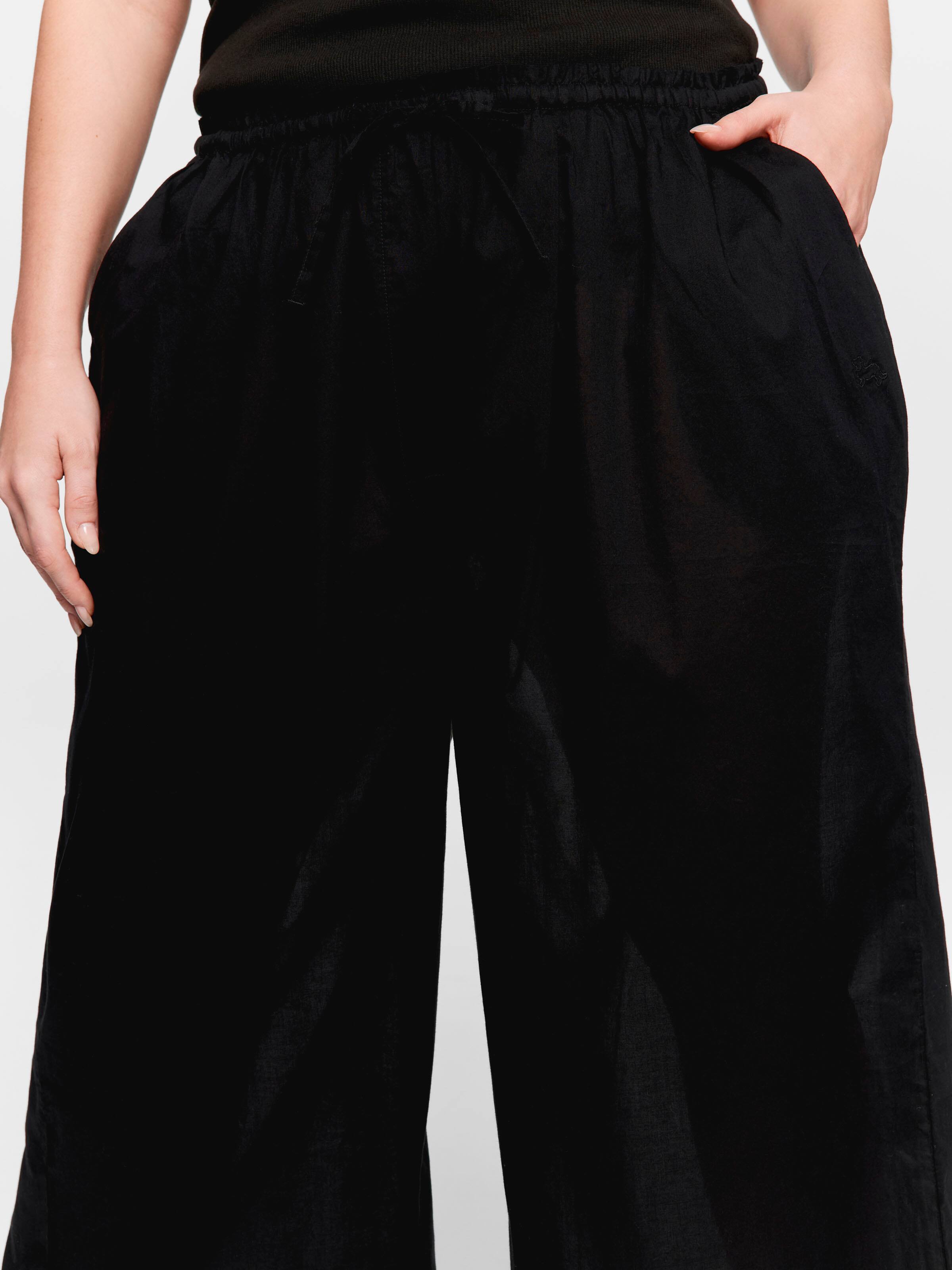 P.A. Plus Black 100% Cotton Wide Leg Pj Pant
