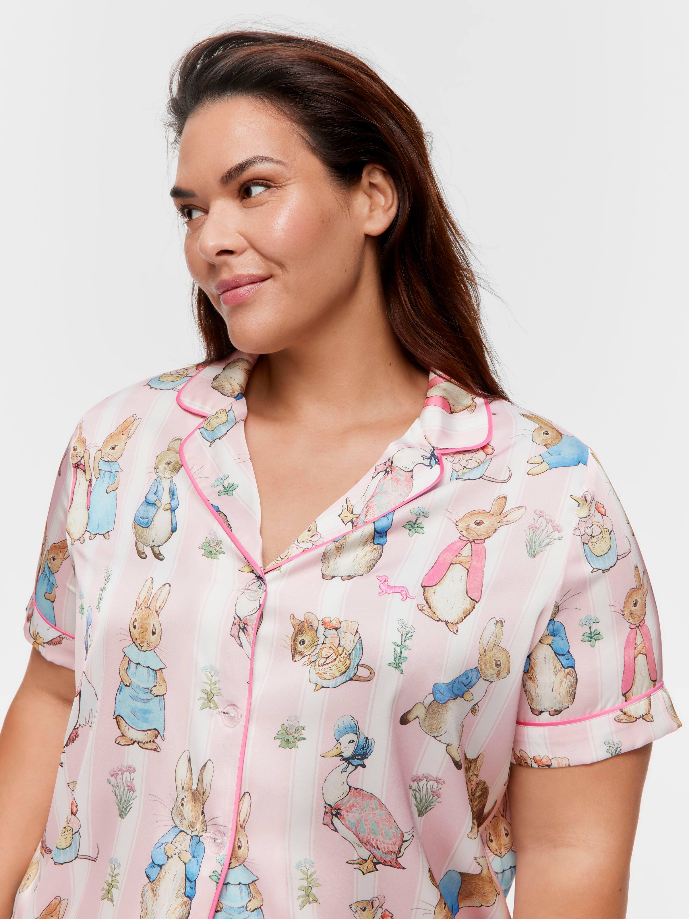 P.A. Plus Peter Rabbit Satin Shortie Pj Set