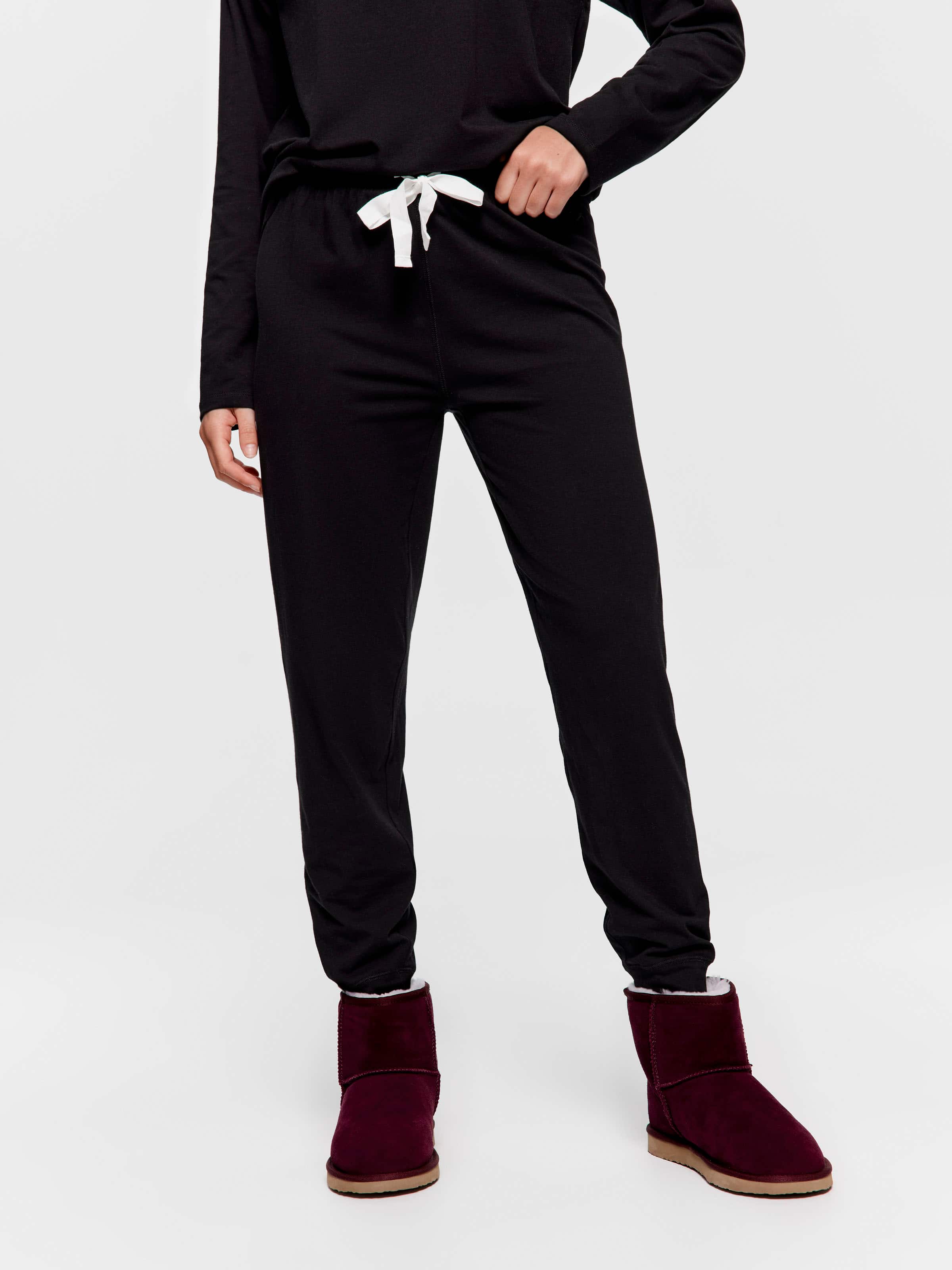 Black Easy Pj Pant Black - Peter Alexander Online