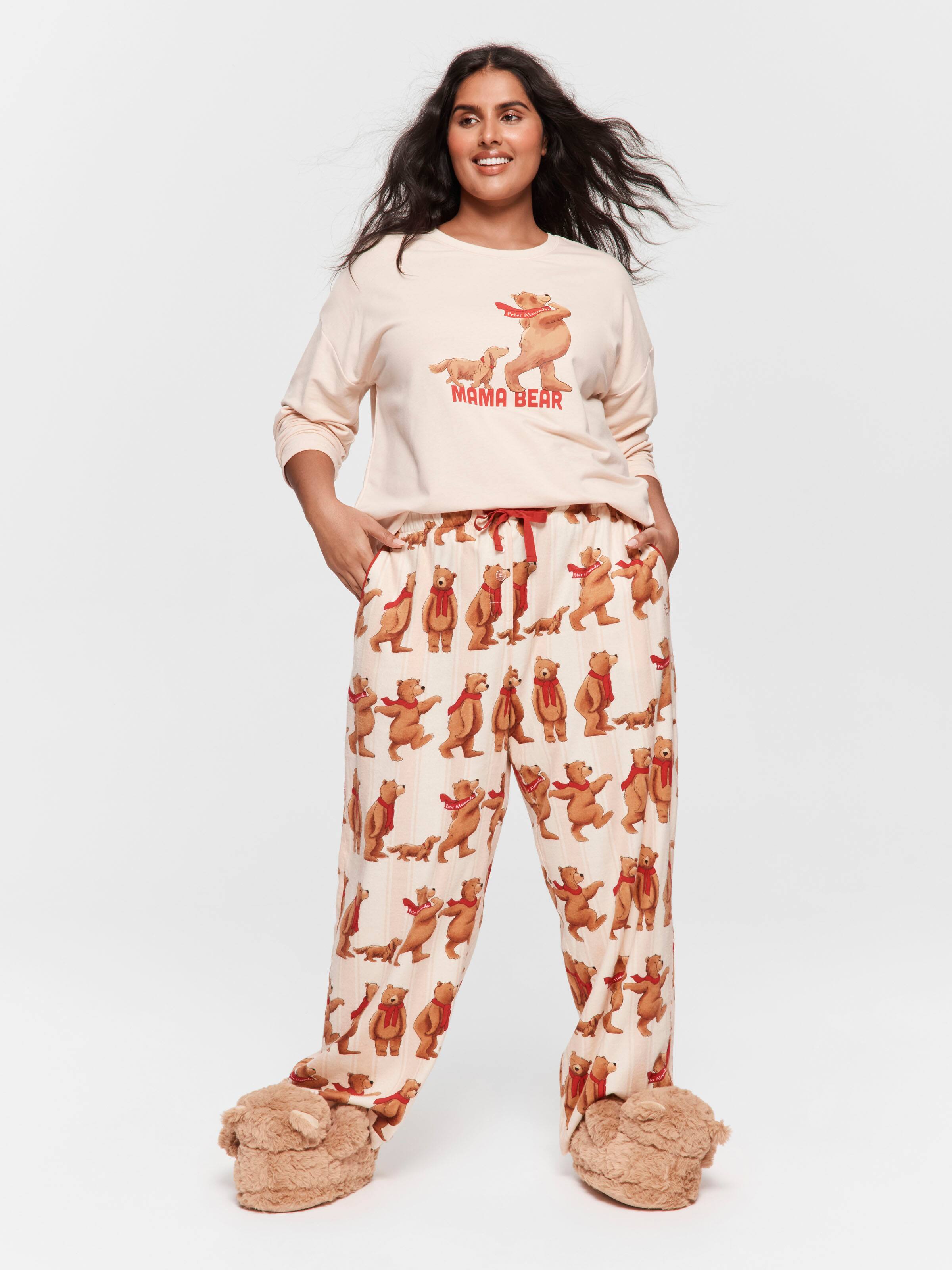 P.A. Plus Bear Family Bamboo Flannelette Classic Pj Pant