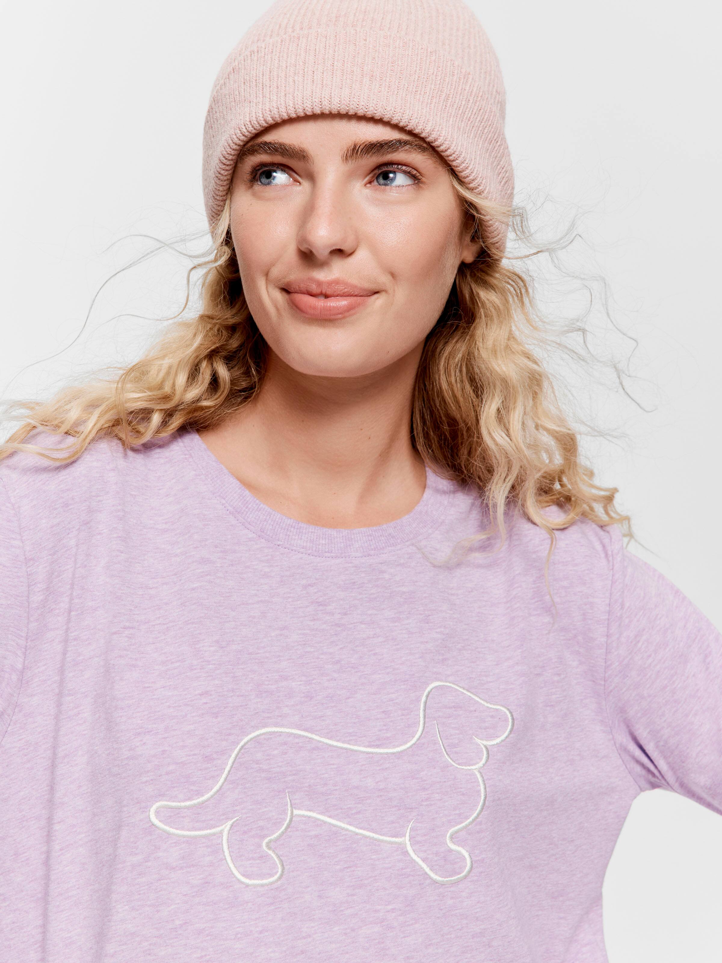 Purple Marle Penny Logo Sweater