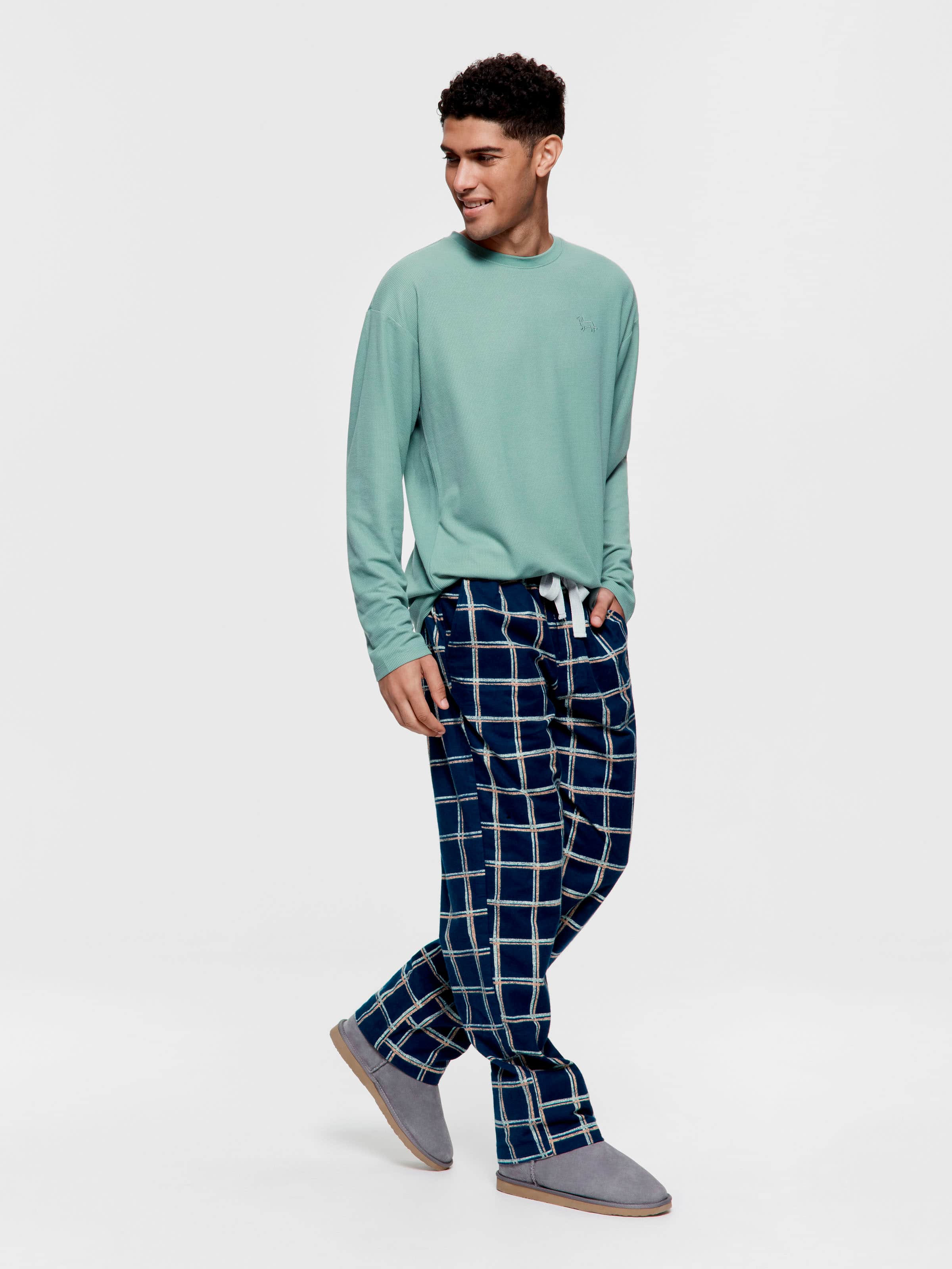 Windowpane Flannelette Classic Pj Pant