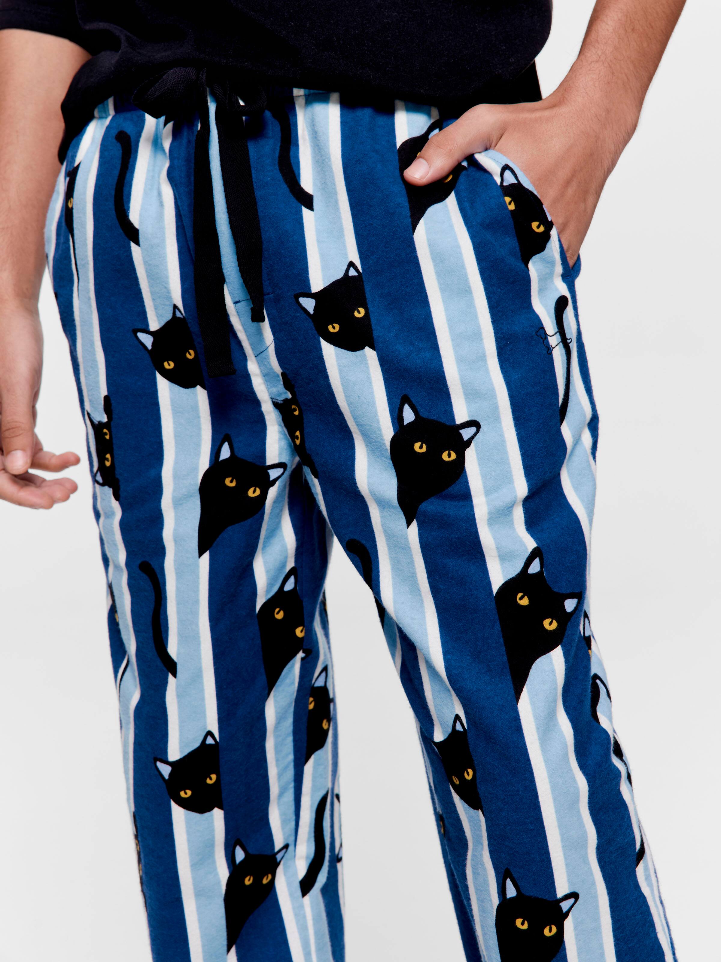 Sneaky Cat Classic Flannelette Pj Pant