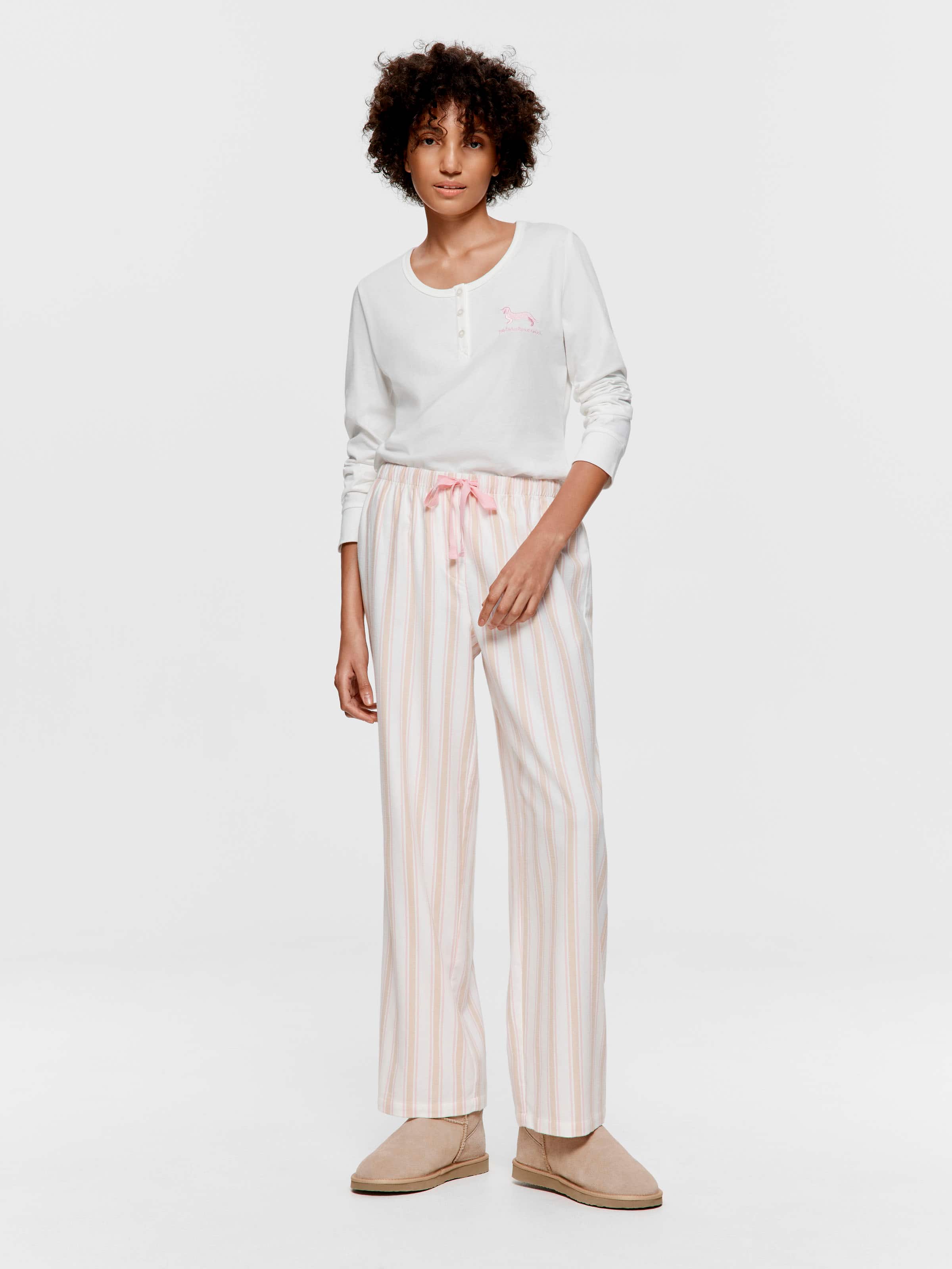 Caramel Stripe Classic Flannelette Pj Pant