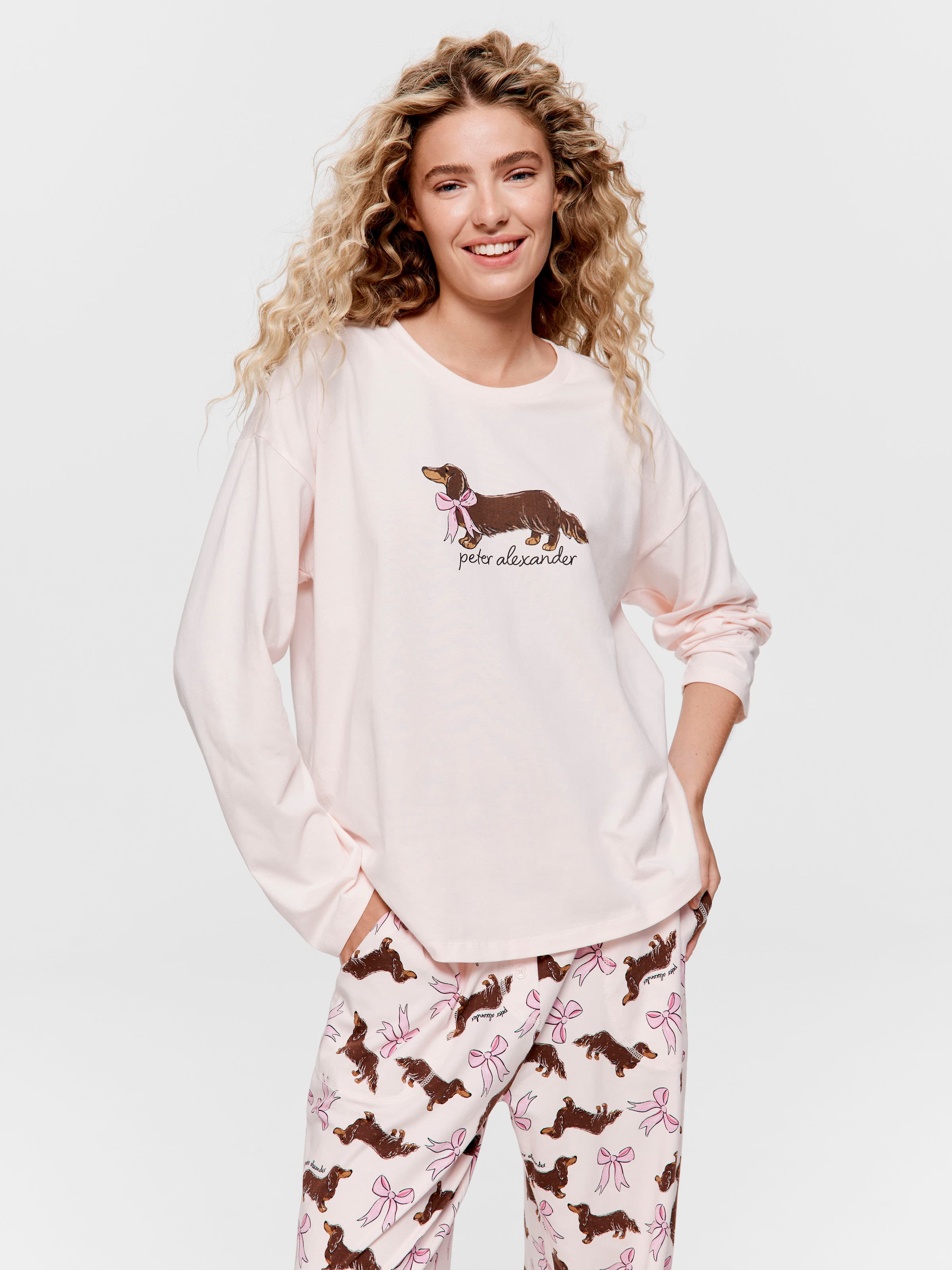 Penny With Bow Long Sleeve Top