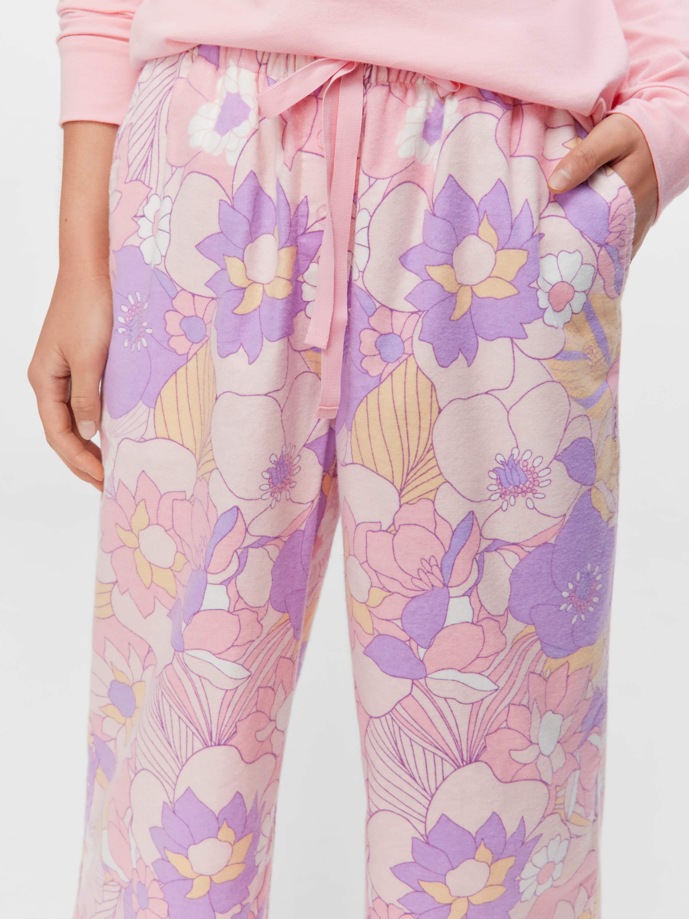 Stencil Floral Classic Flannelette Pj Pant