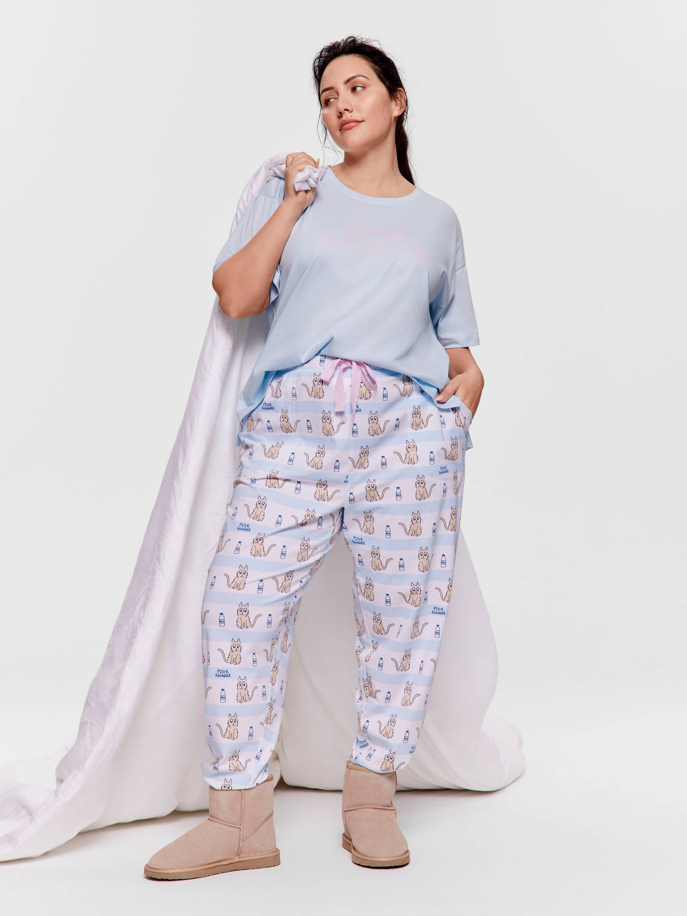 P.A. Plus Cat Stripe Tapered Pj Pant