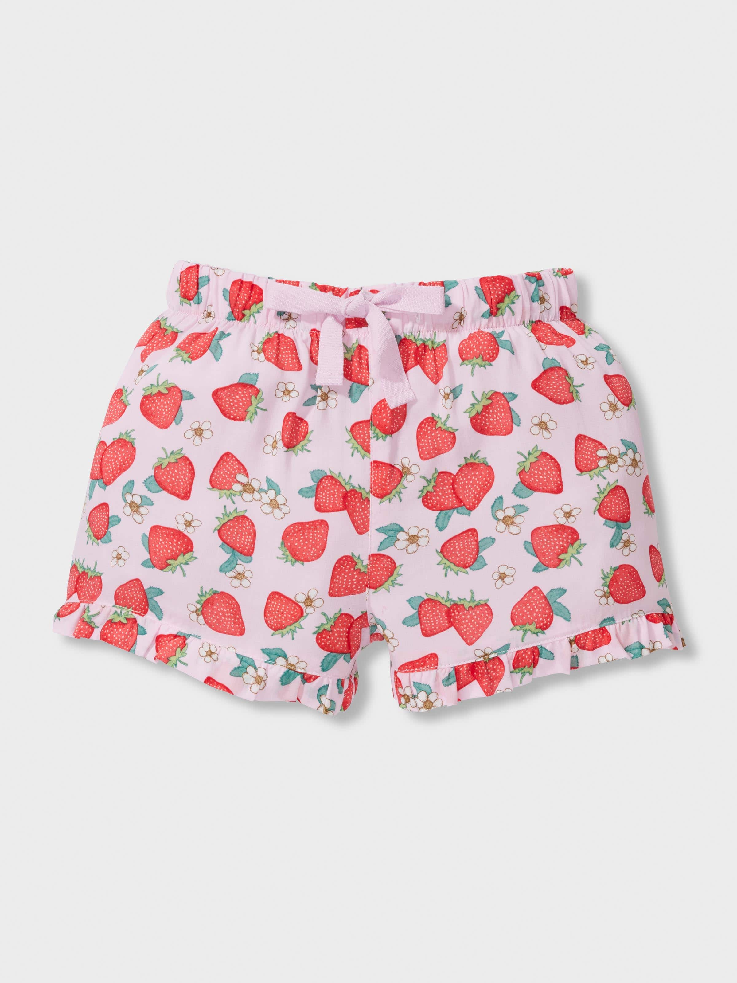 Girls Strawberry Cami Short Pj Set