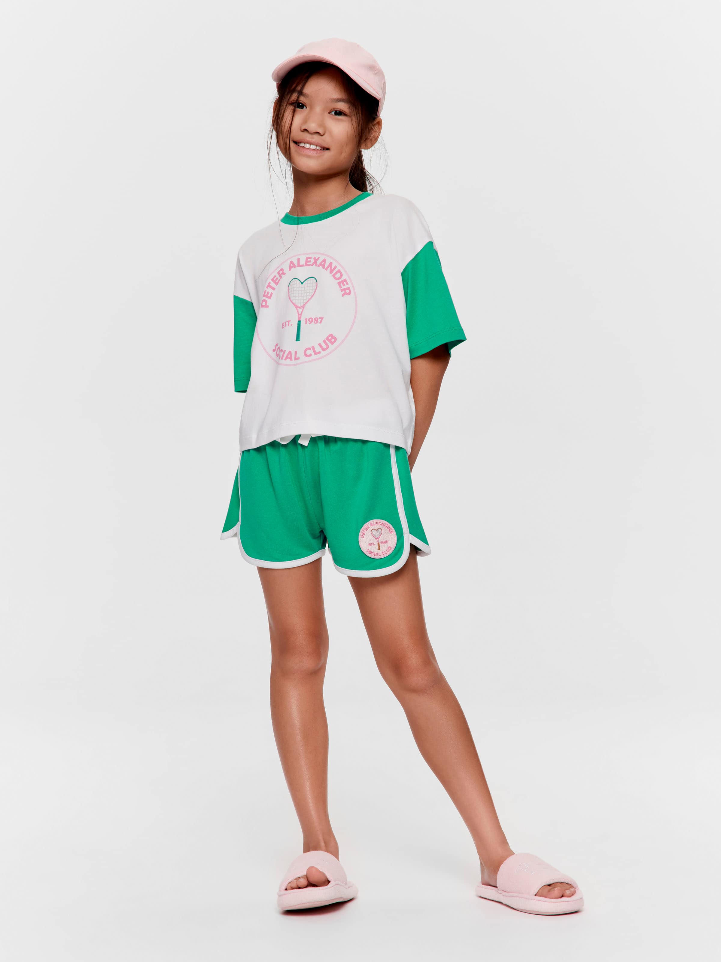 Girls Tennis Club Short Pj Set