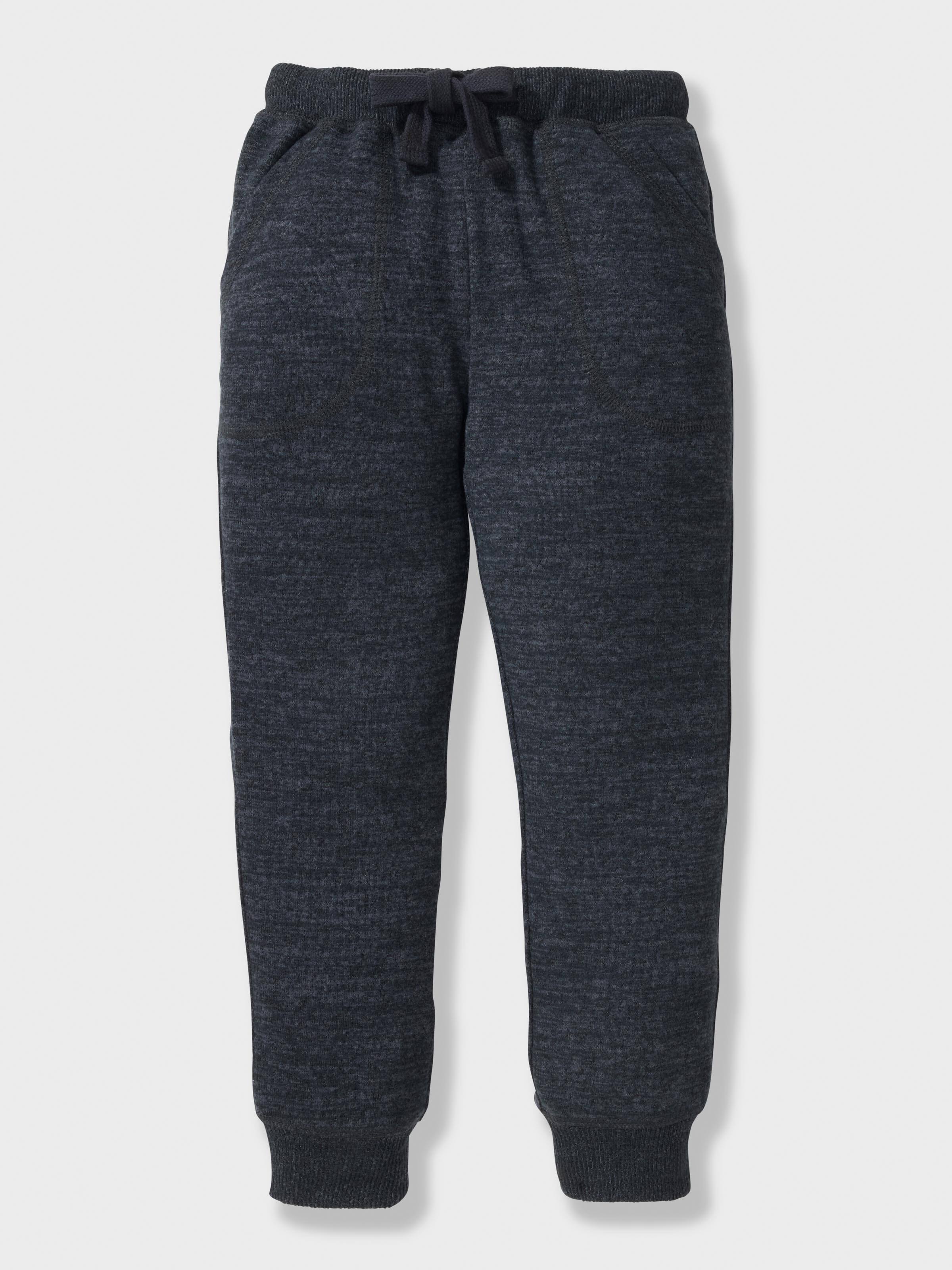 Jnr Boy Charcoal Plush Long Pj Set