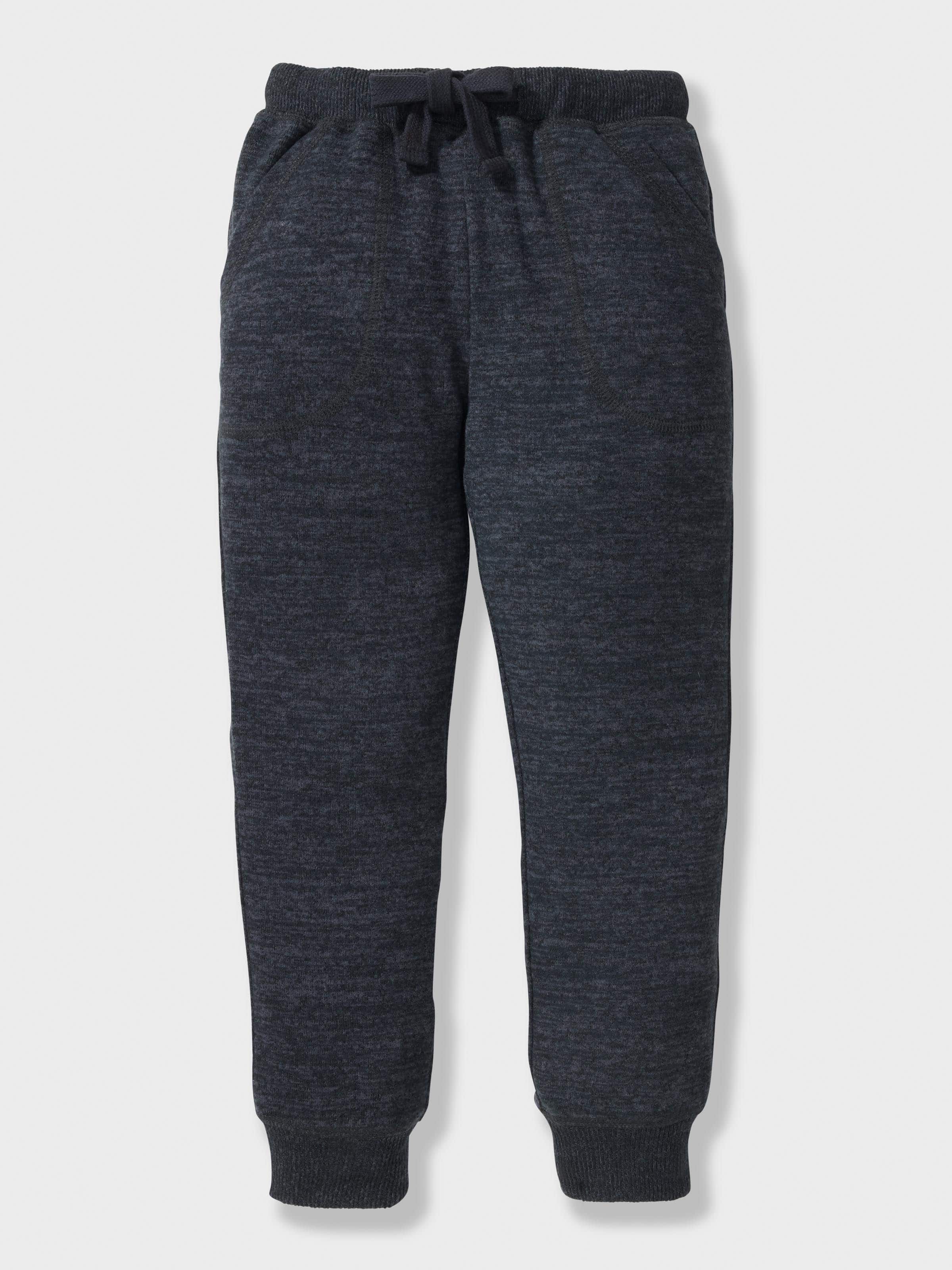 Boys Charcoal Plush Long Pj Set