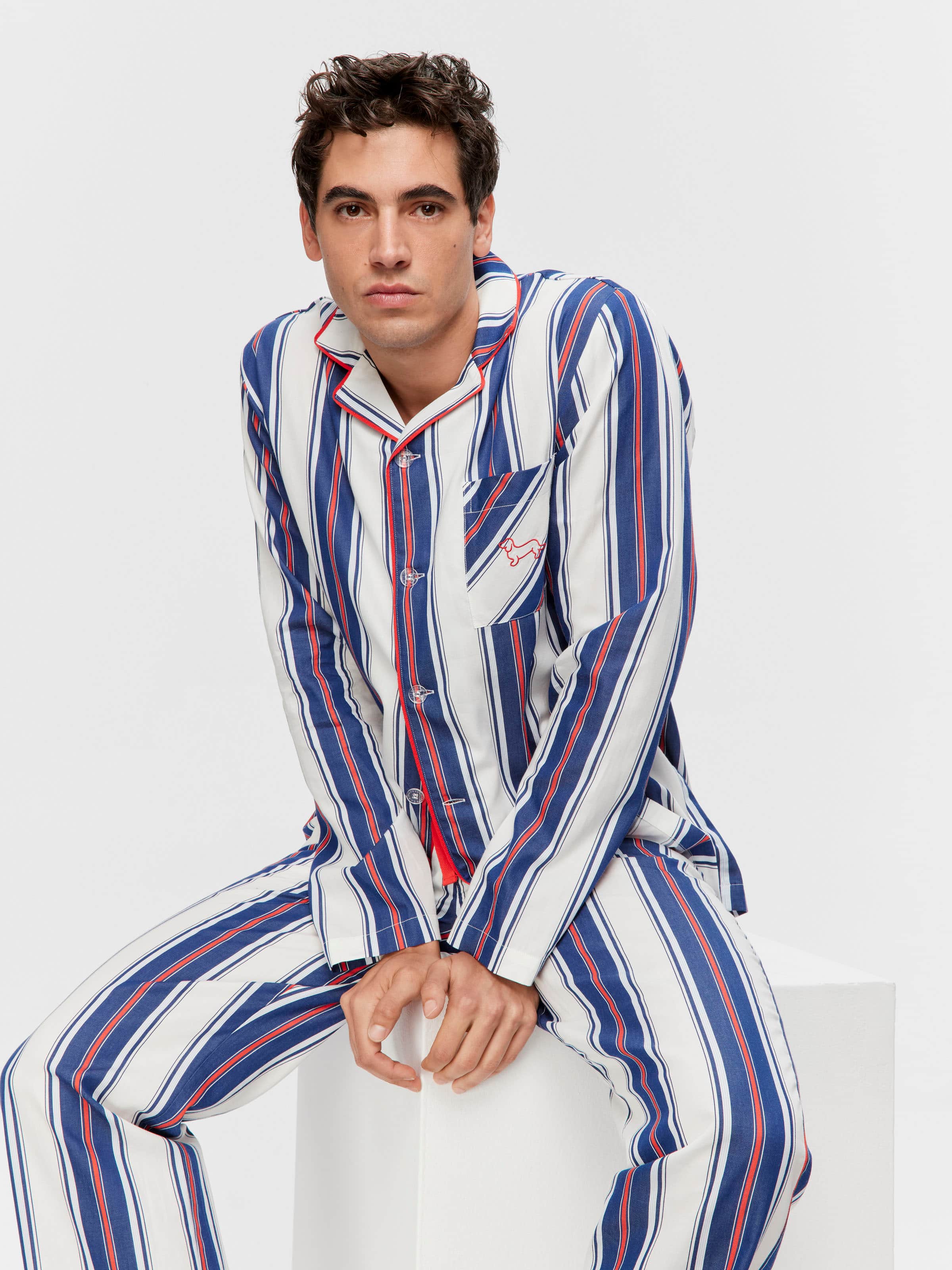 Mattress Stripe Long Sleeve Pj Set
