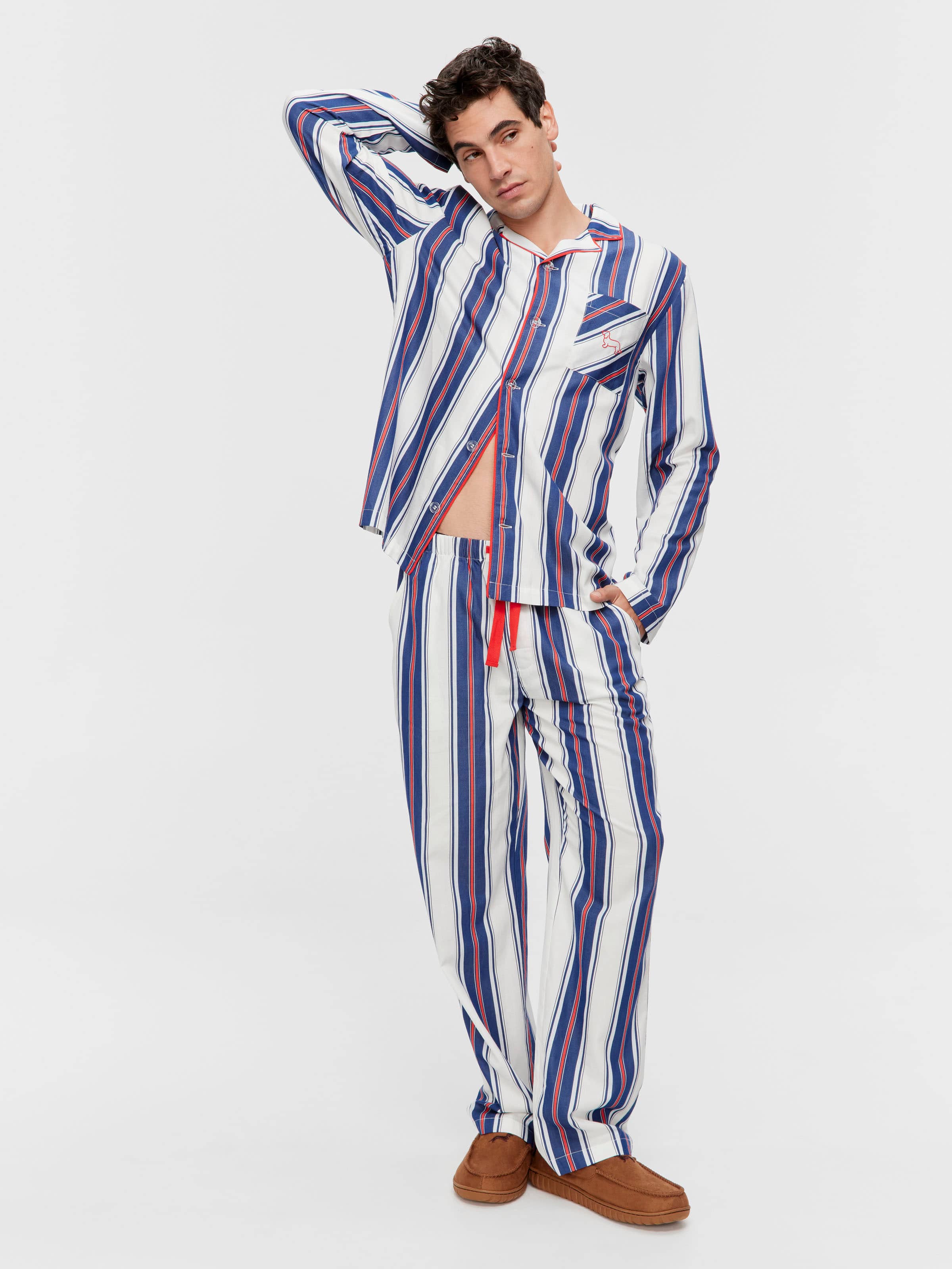 Mattress Stripe Long Sleeve Pj Set