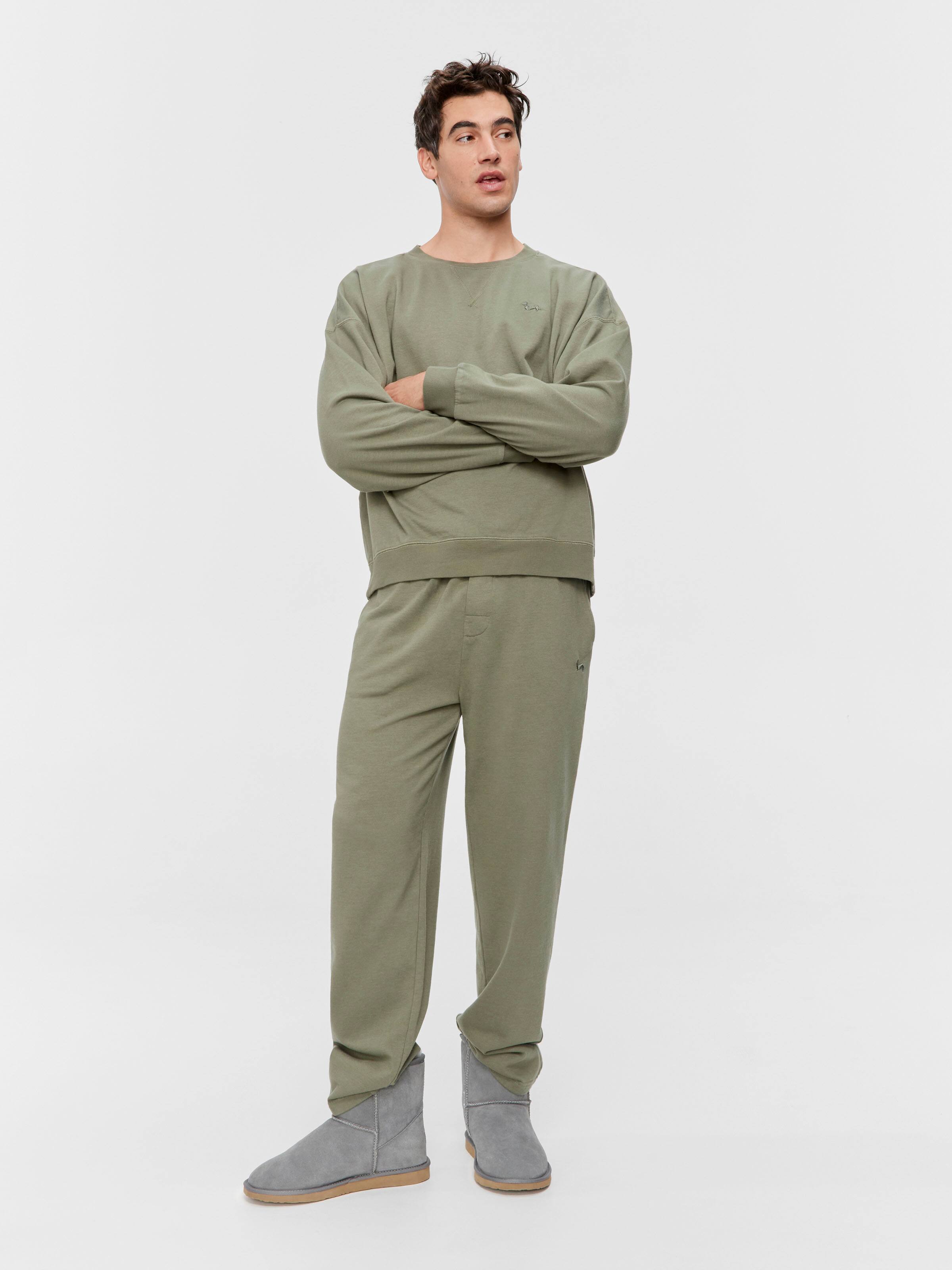 Green Washed Fleece Sweater