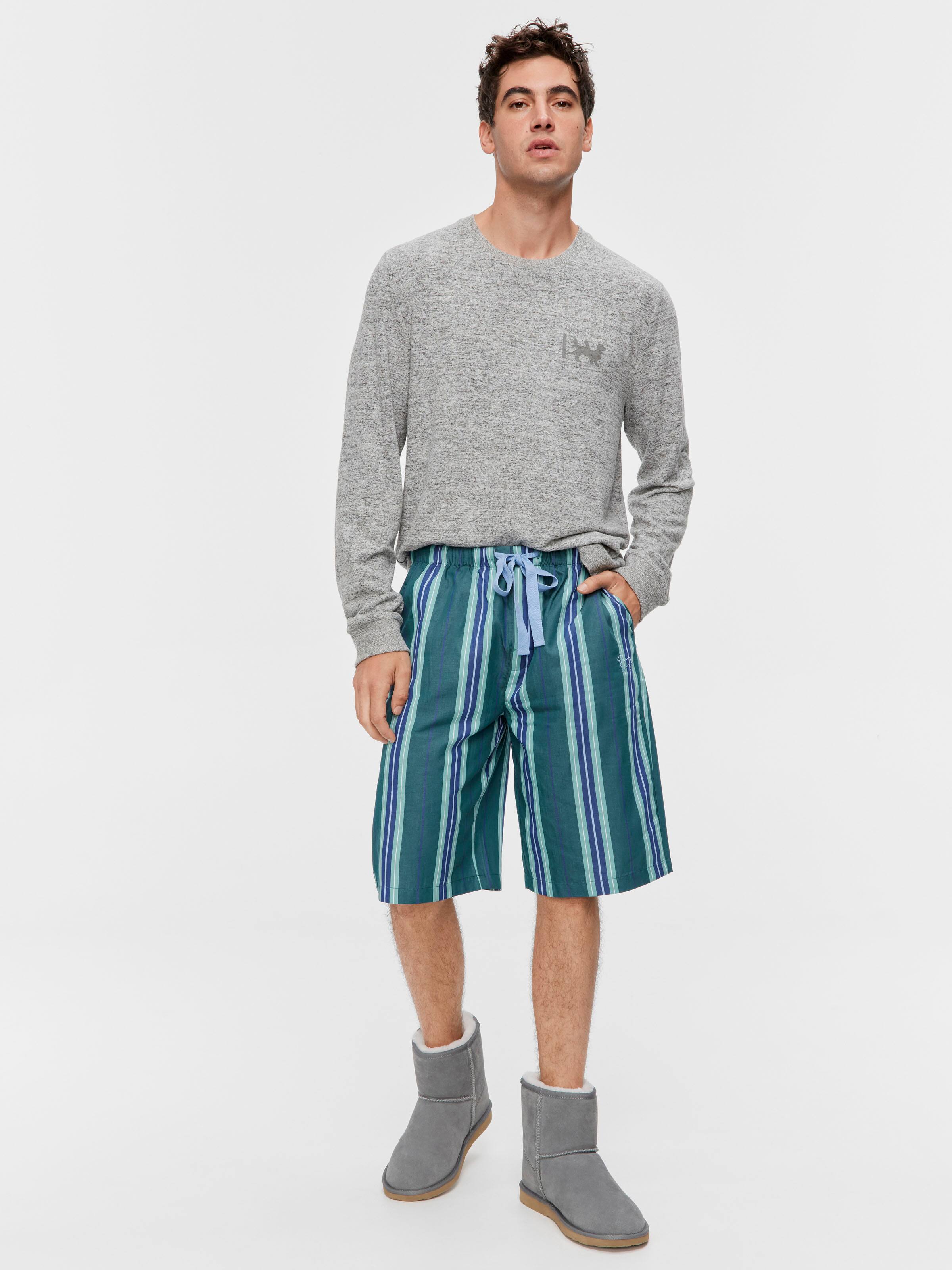 Green Stripe Long Short