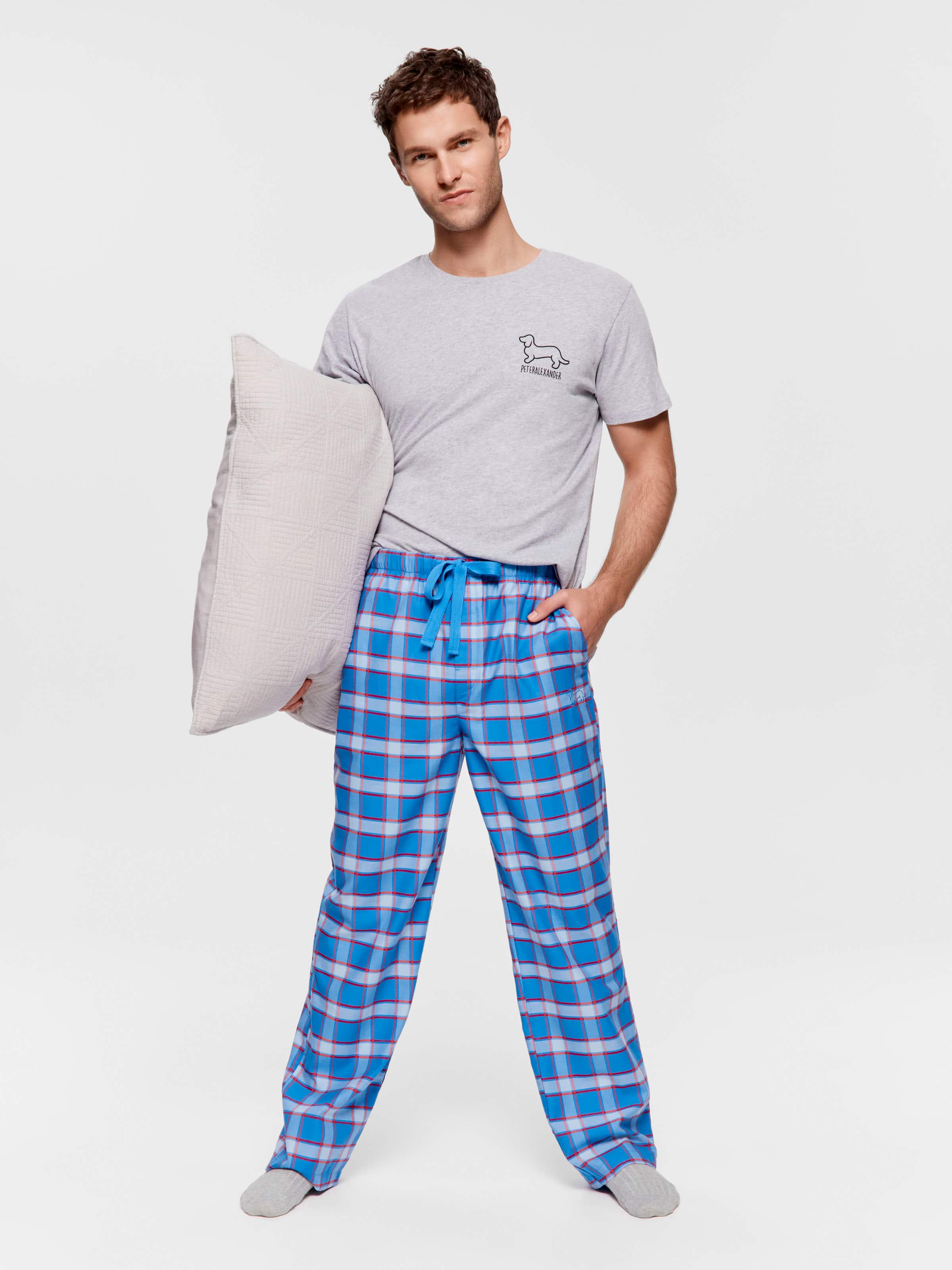 Blue Check Classic Pj Pant