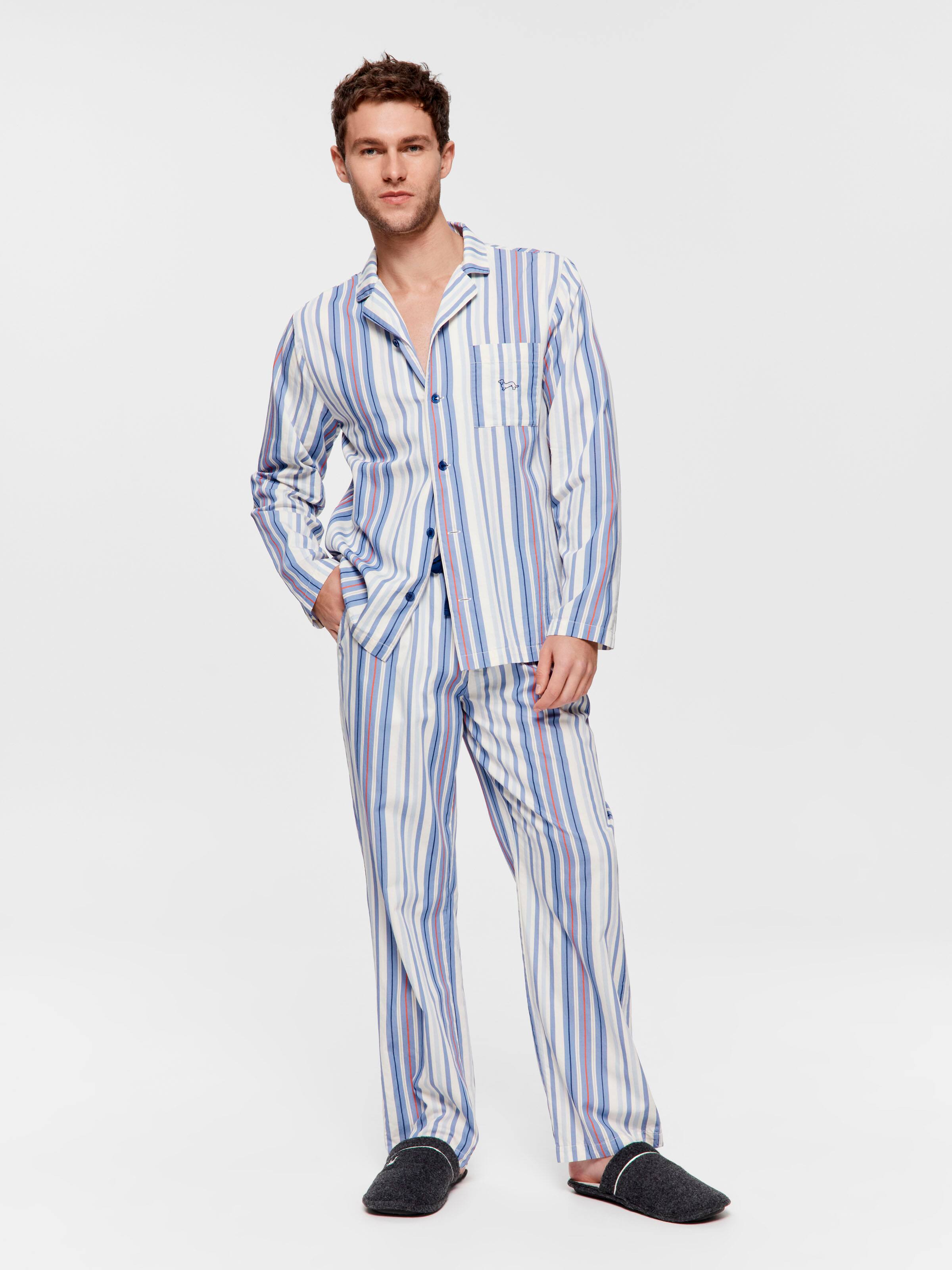 Barcode Stripe Long Sleeve Pj Set