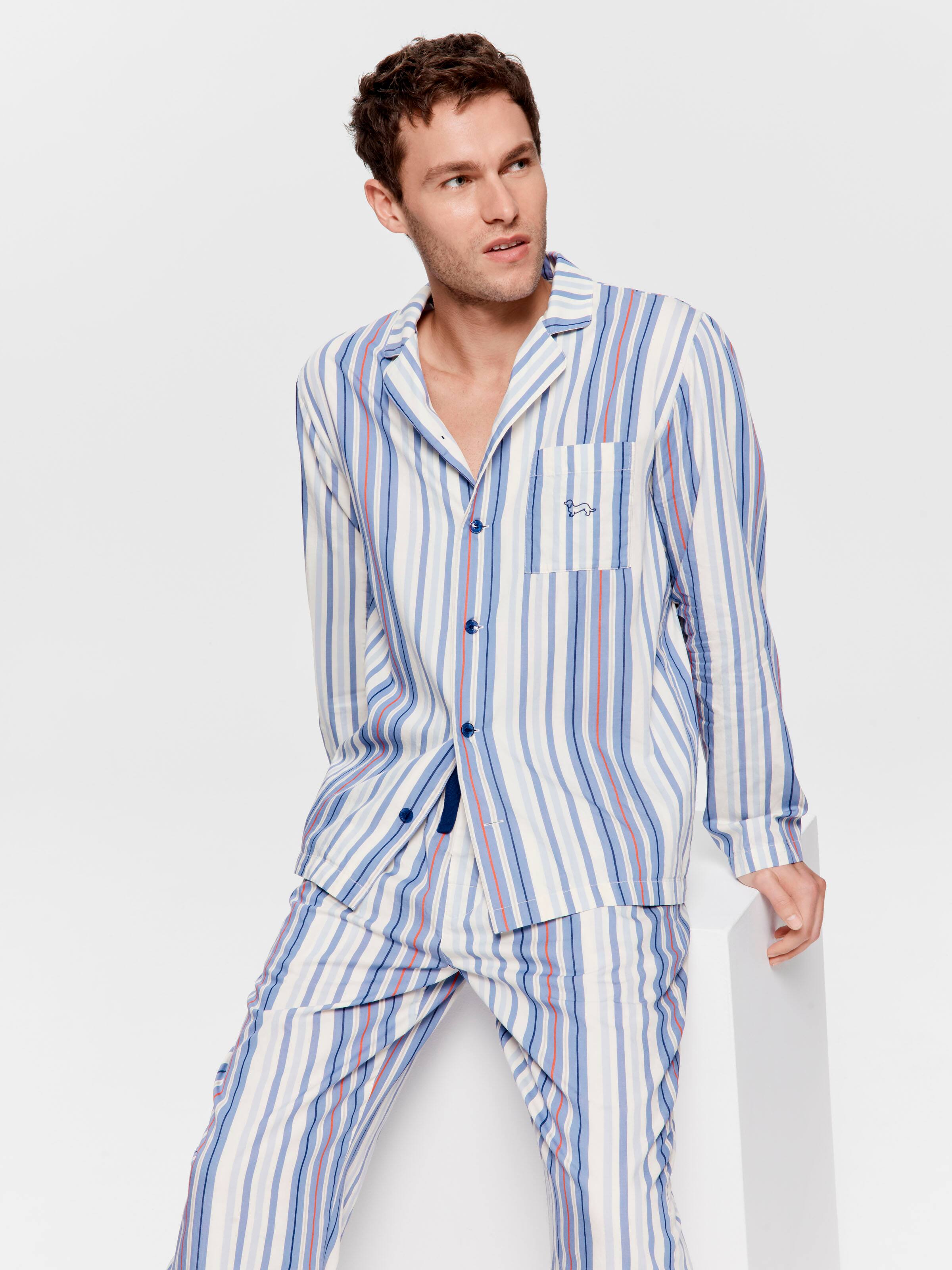 Barcode Stripe Long Sleeve Pj Set