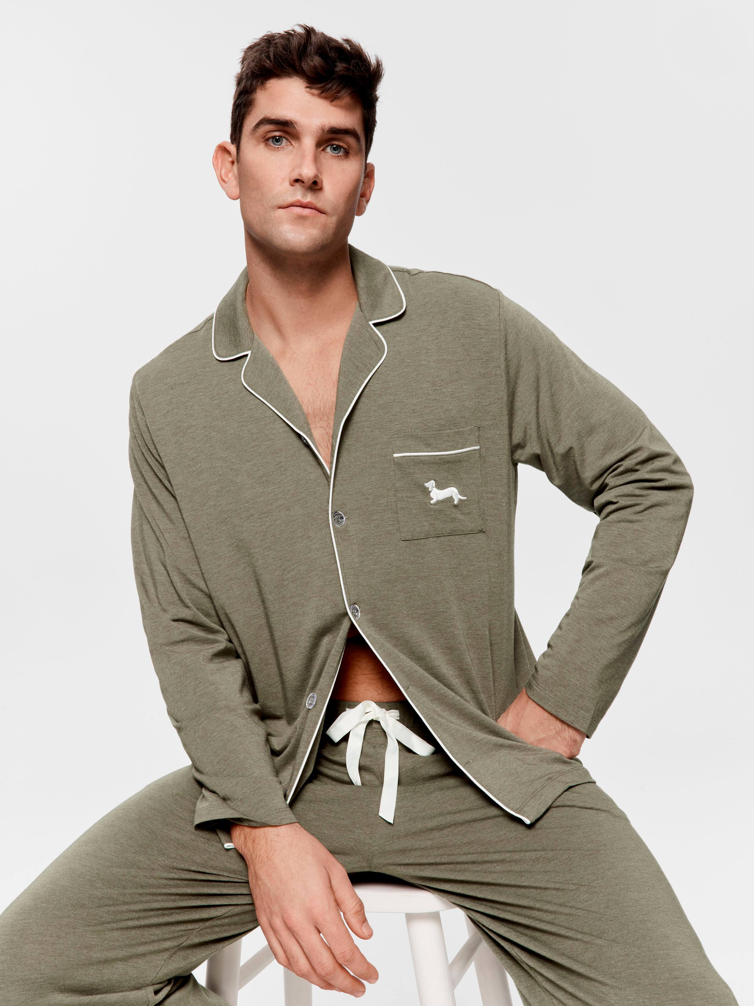 Olive Bamboo Long Sleeve Pj Set