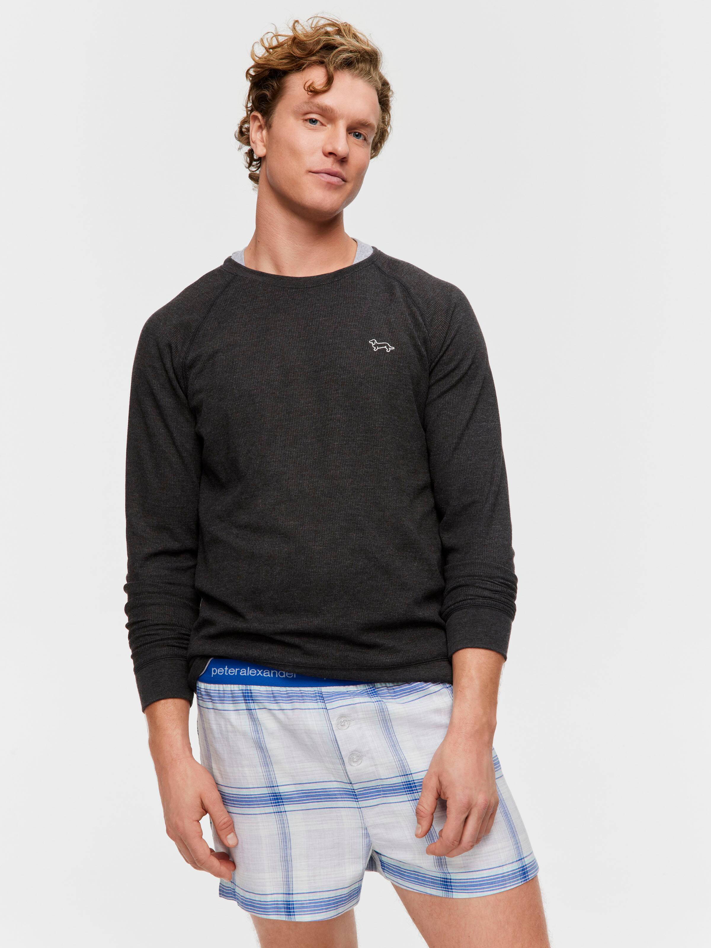 Navy Check Boxer Short