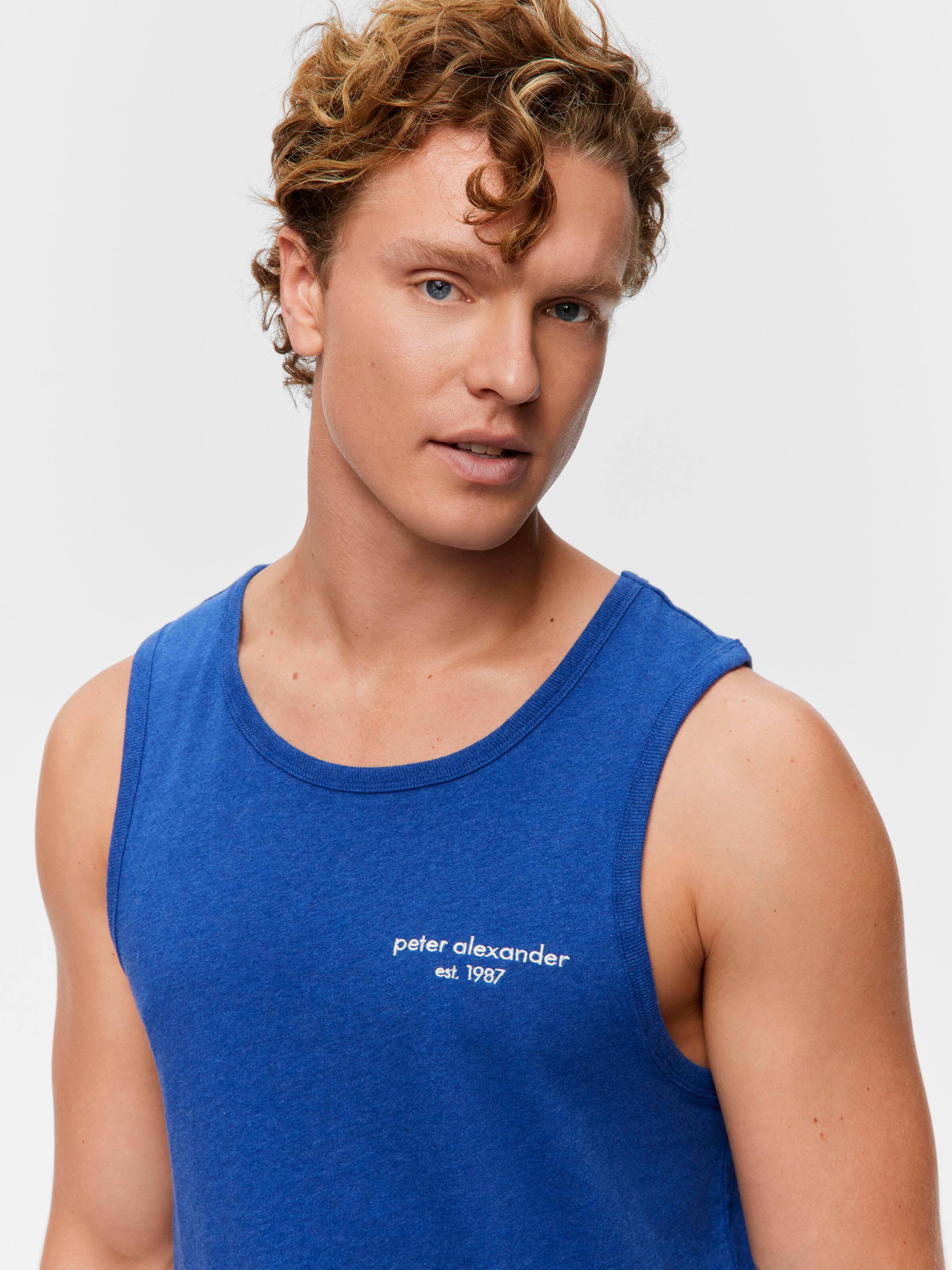Navy Marle Sleeveless Tee