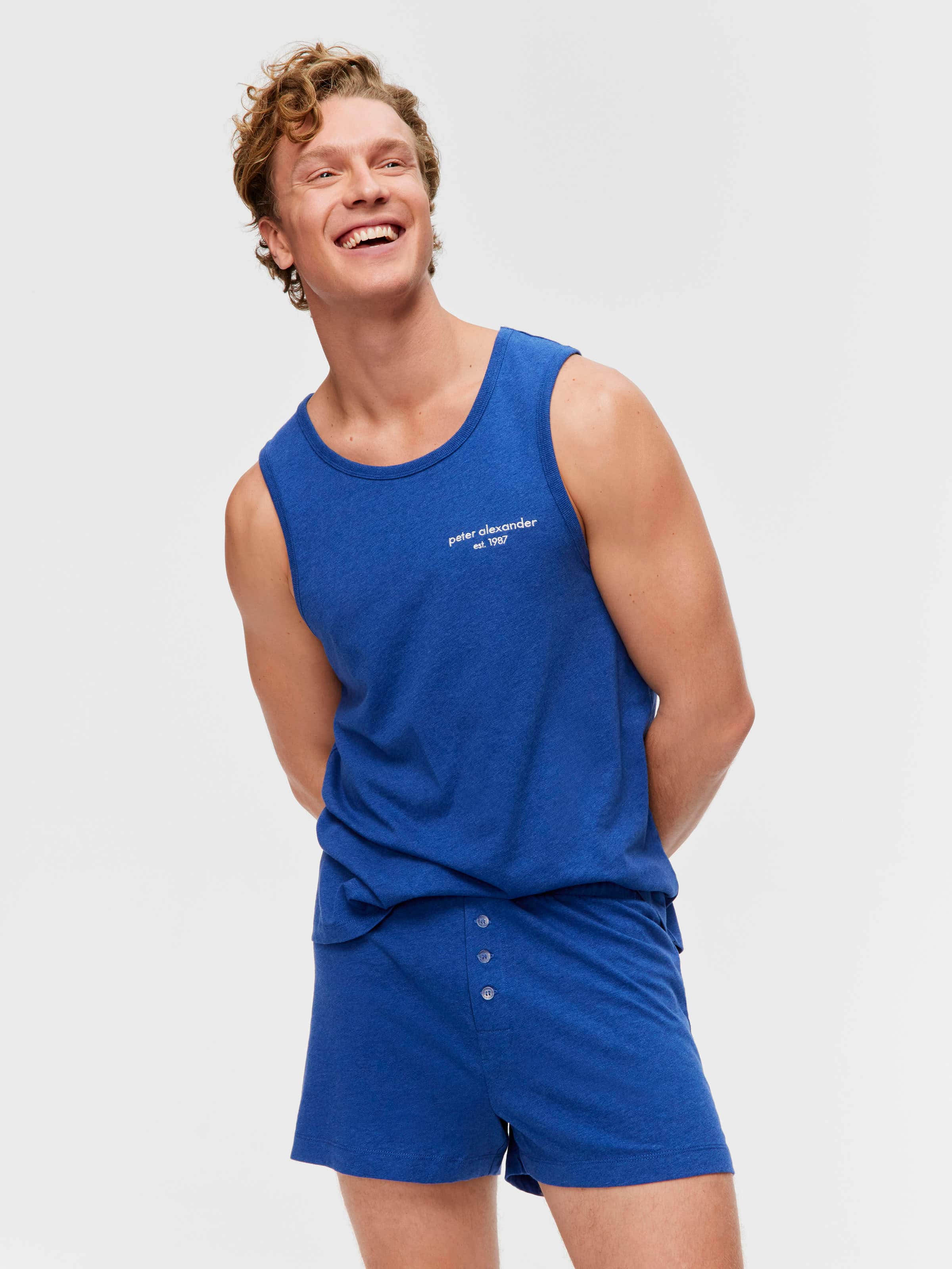 Navy Marle Boxer Short