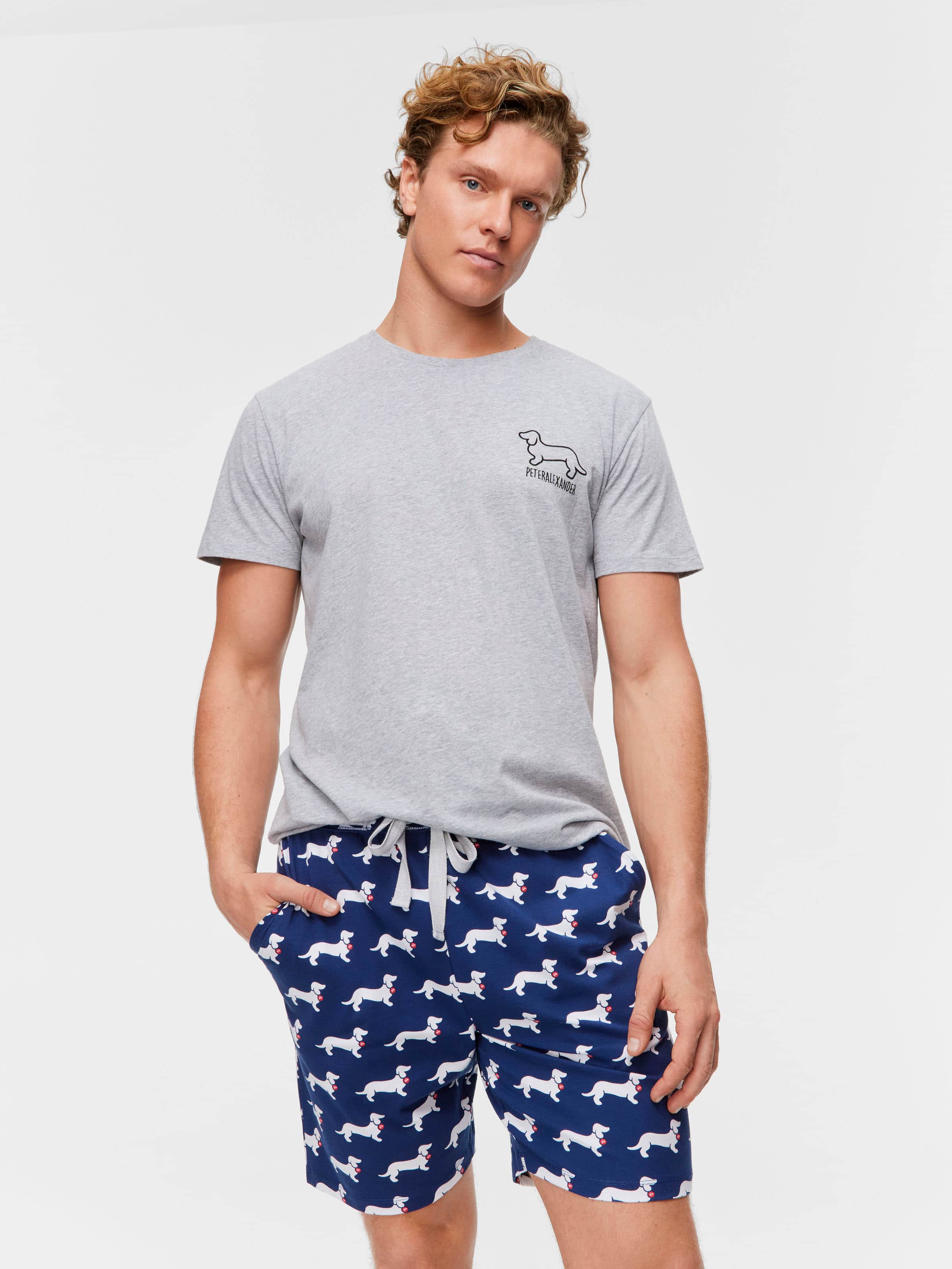 Navy Penny Logo Mid Short
