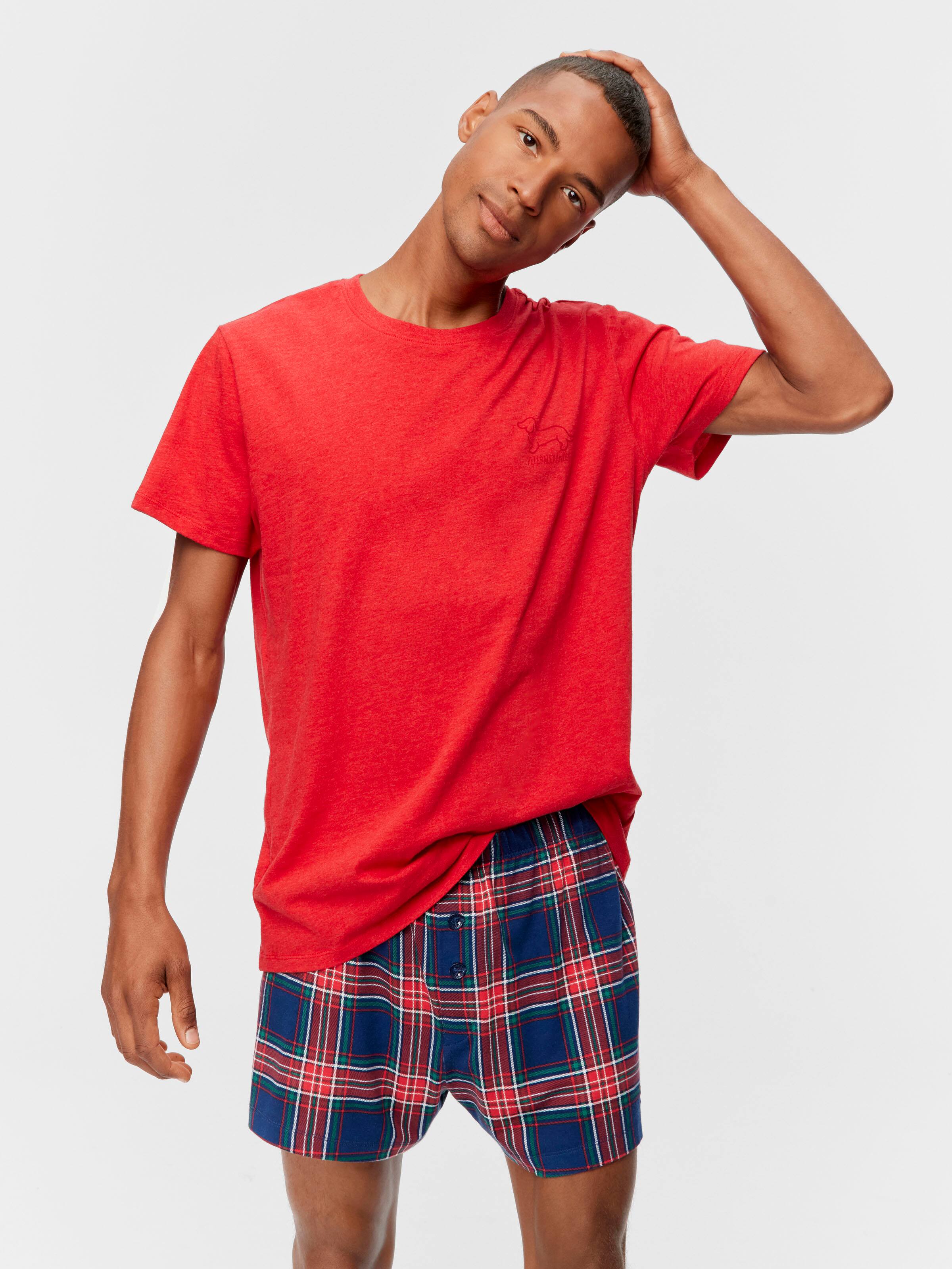 Navy Tartan Bamboo Blend Boxer Short