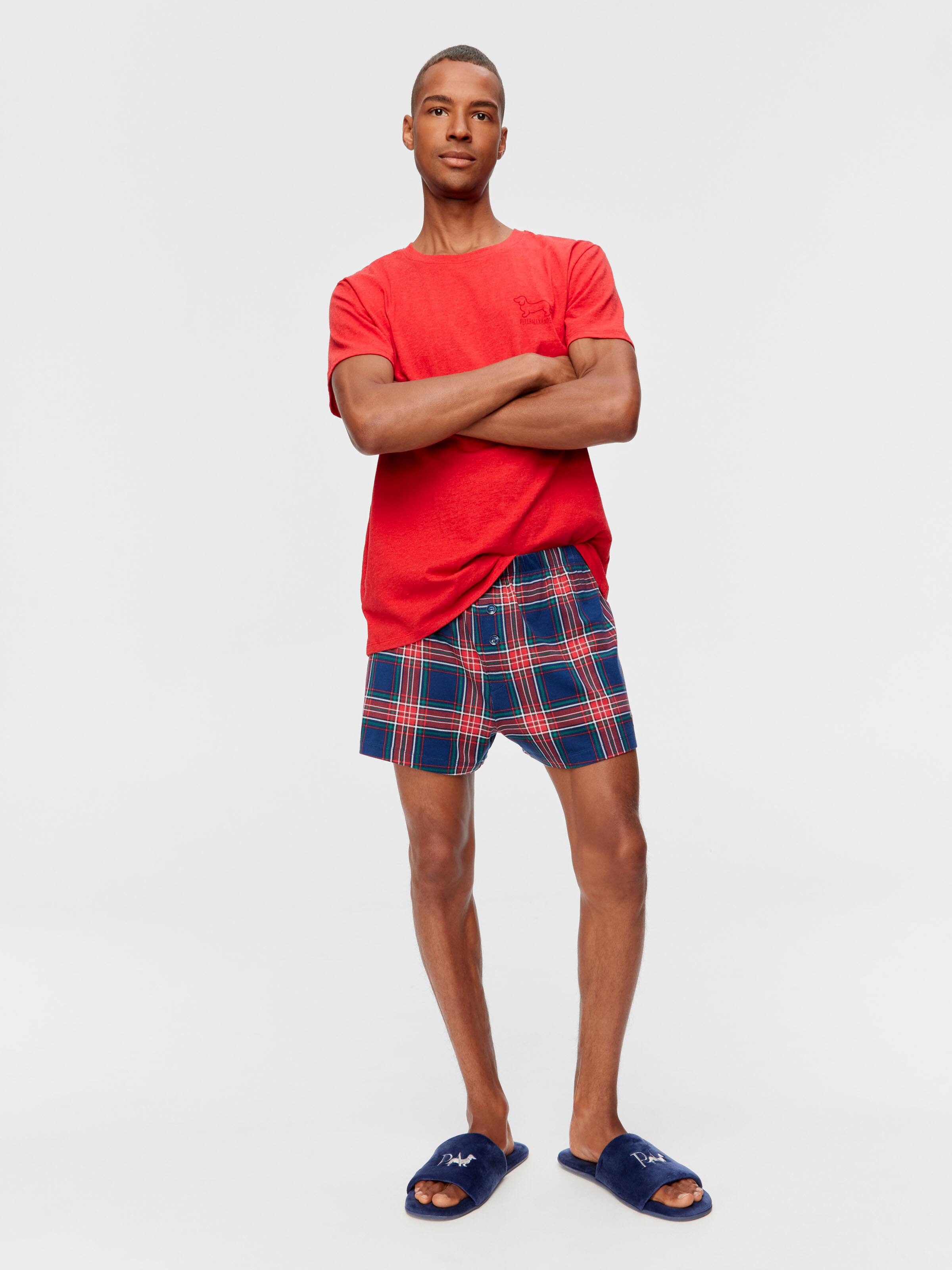 Navy Tartan Bamboo Blend Boxer Short