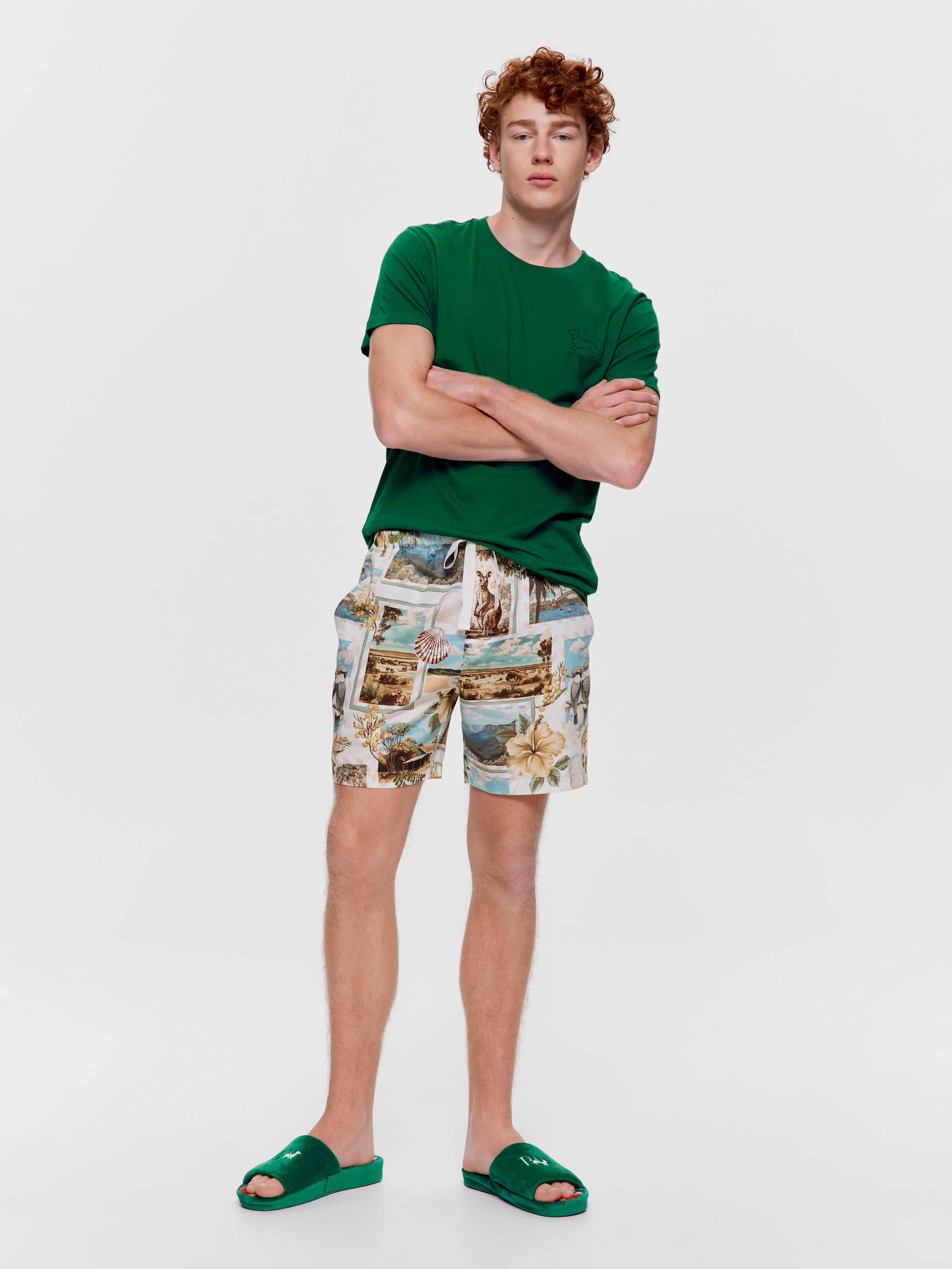 Post Card 100% Cotton Mid Short