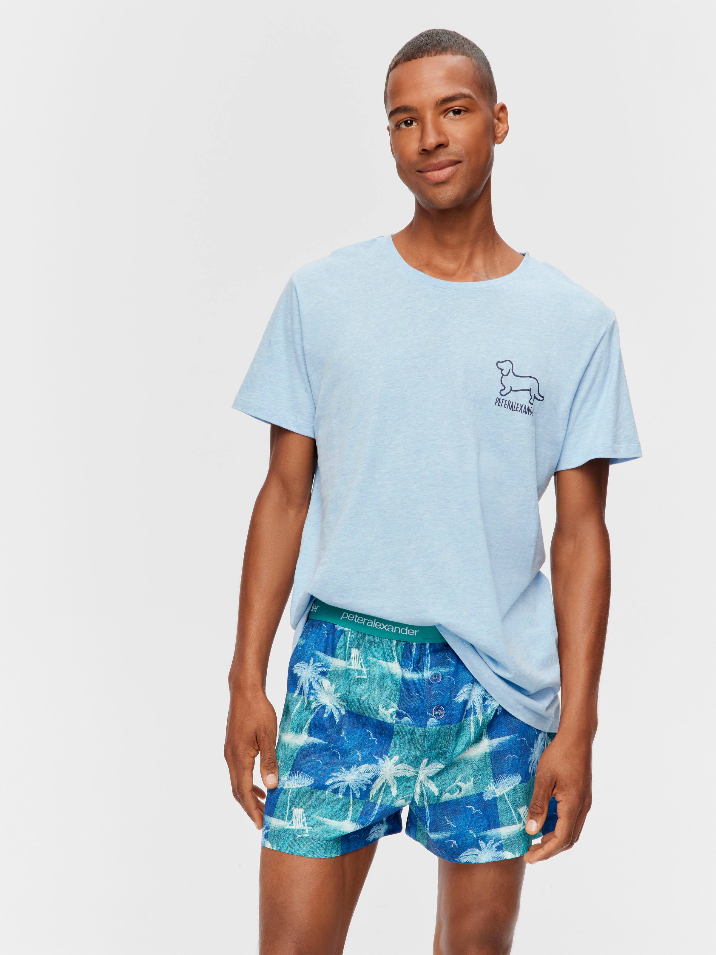 Tropical 100% Cotton Check Boxer Short
