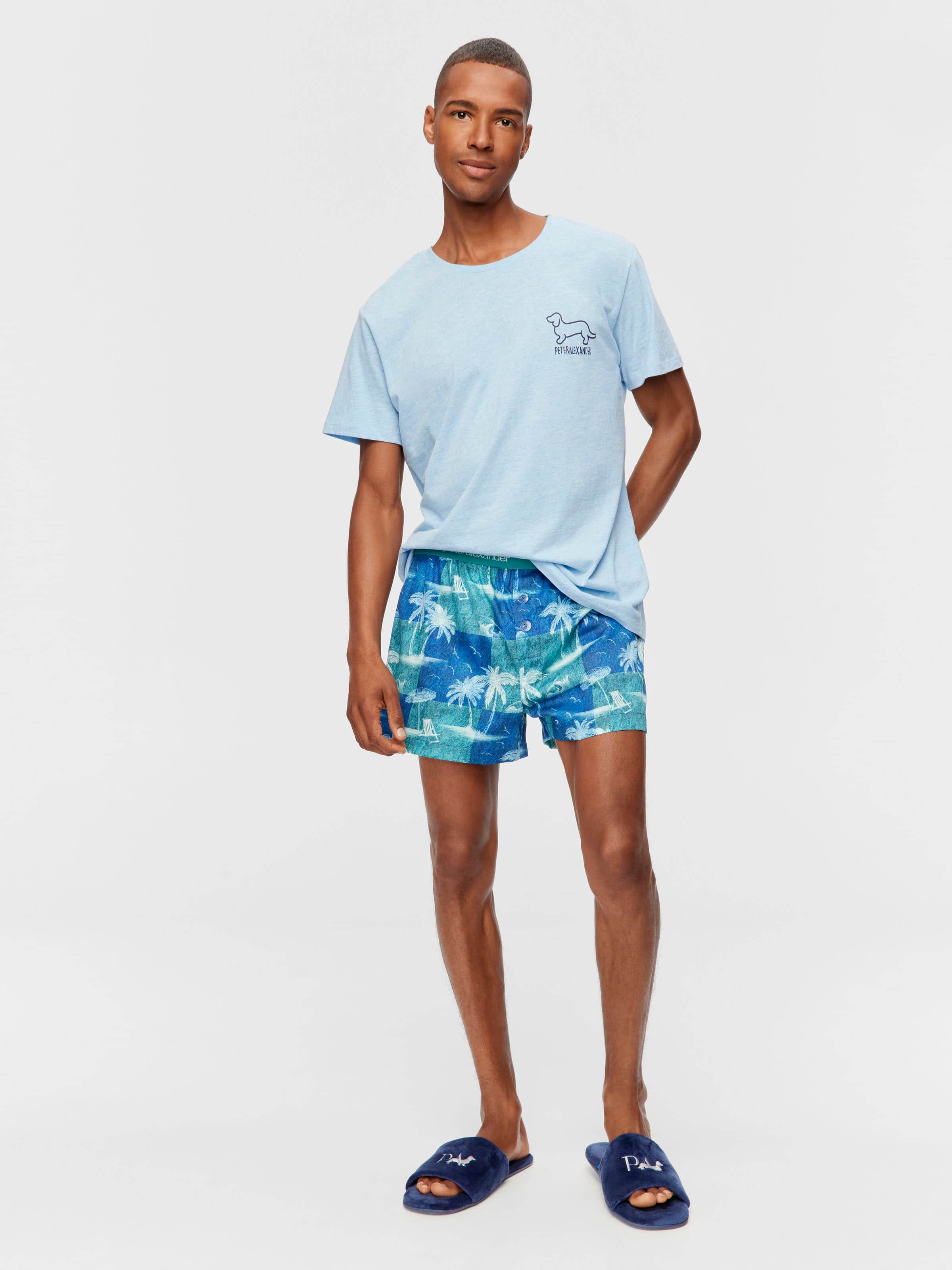 Tropical 100% Cotton Check Boxer Short