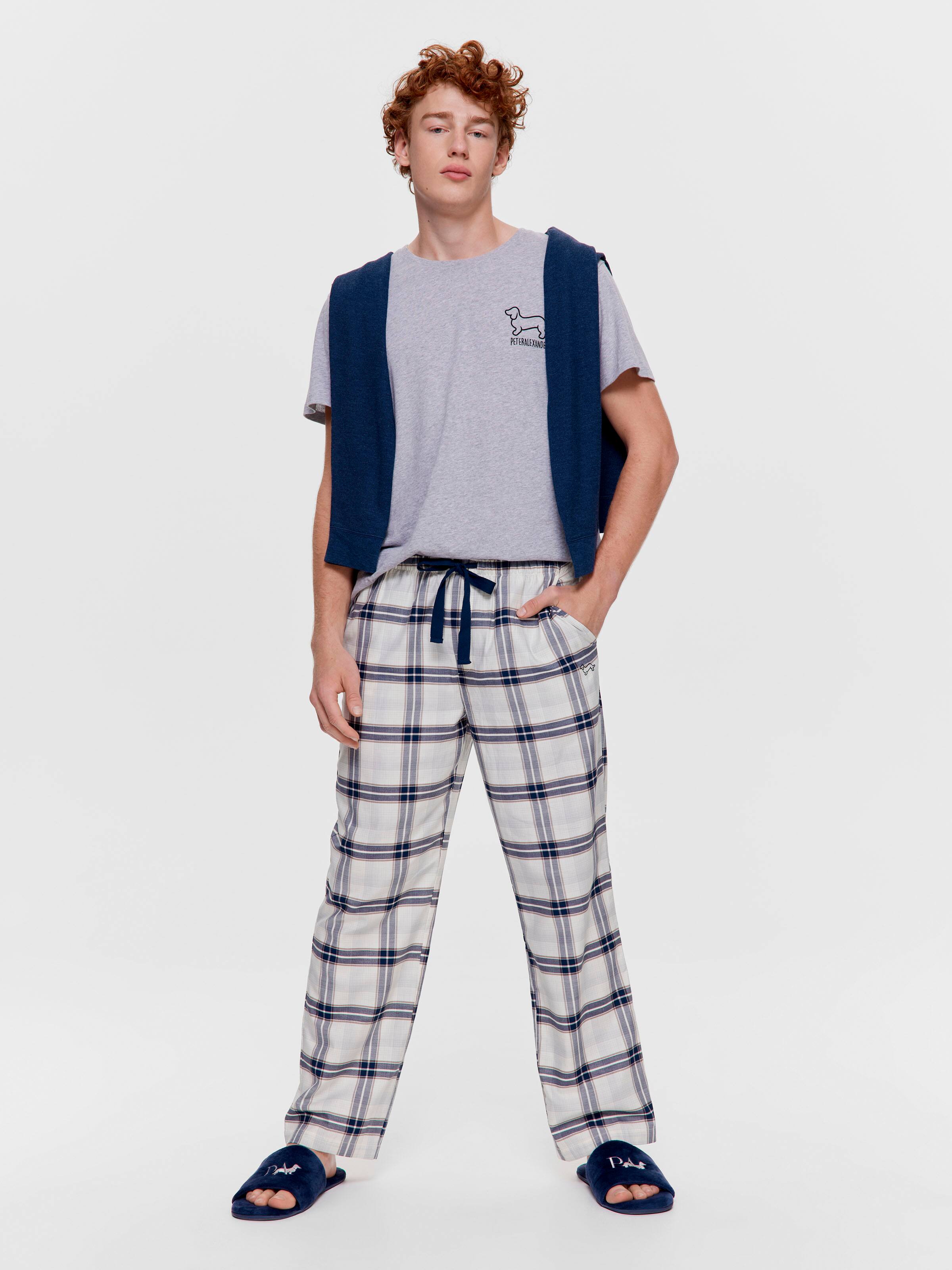 Cream Check 100% Cotton Classic Pj Pant