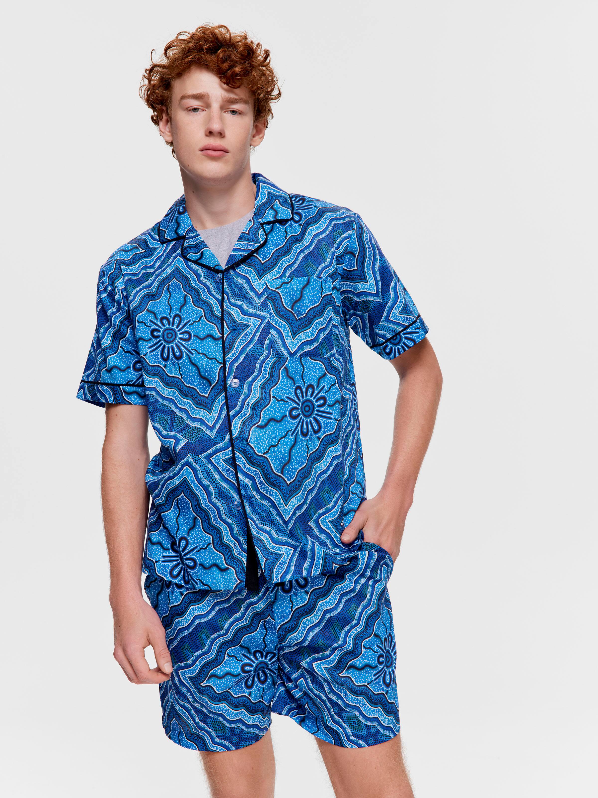 Preston Warren Saltbush 100% Cotton Pj Shirt