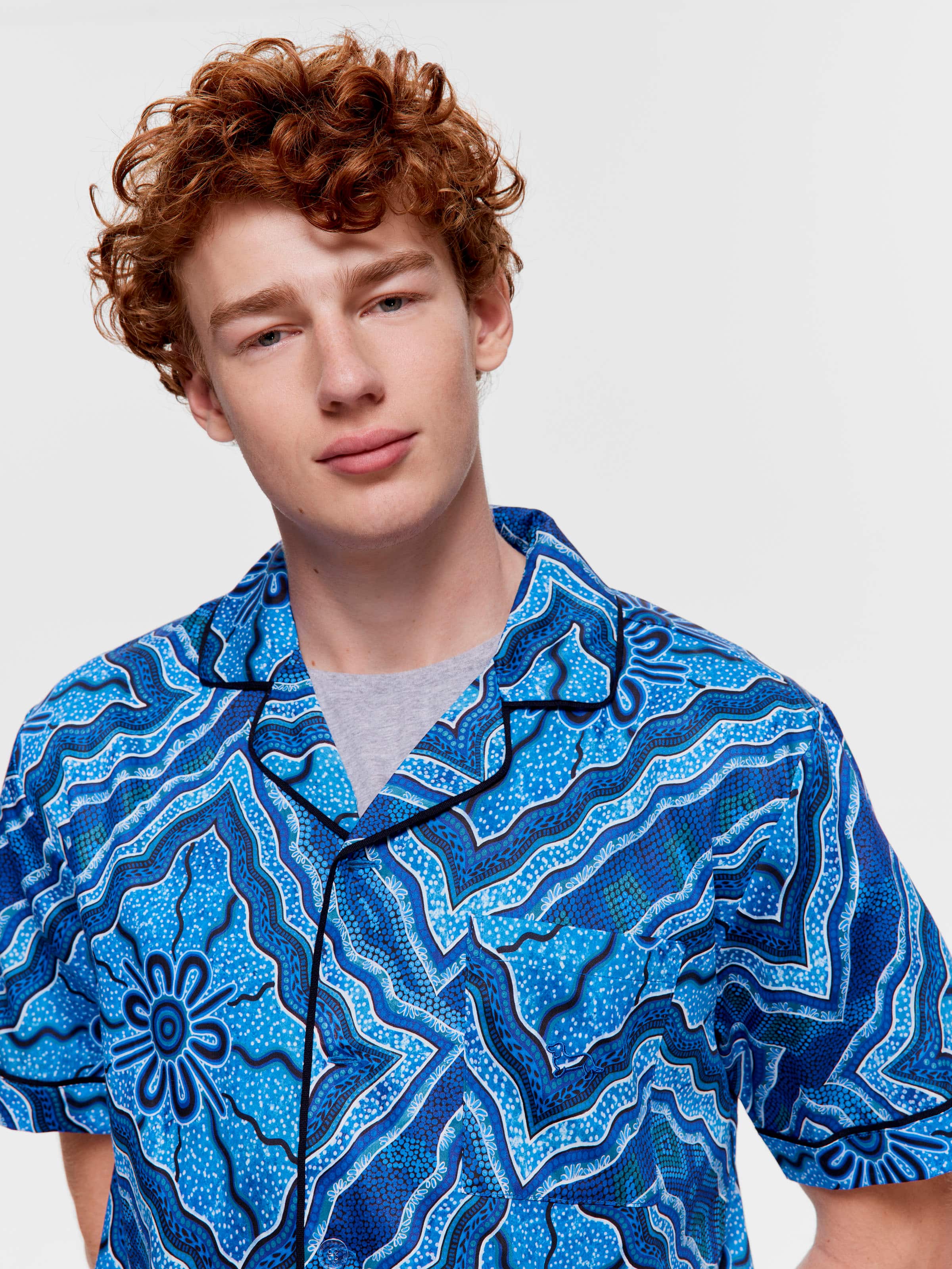 Preston Warren Saltbush 100% Cotton Pj Shirt