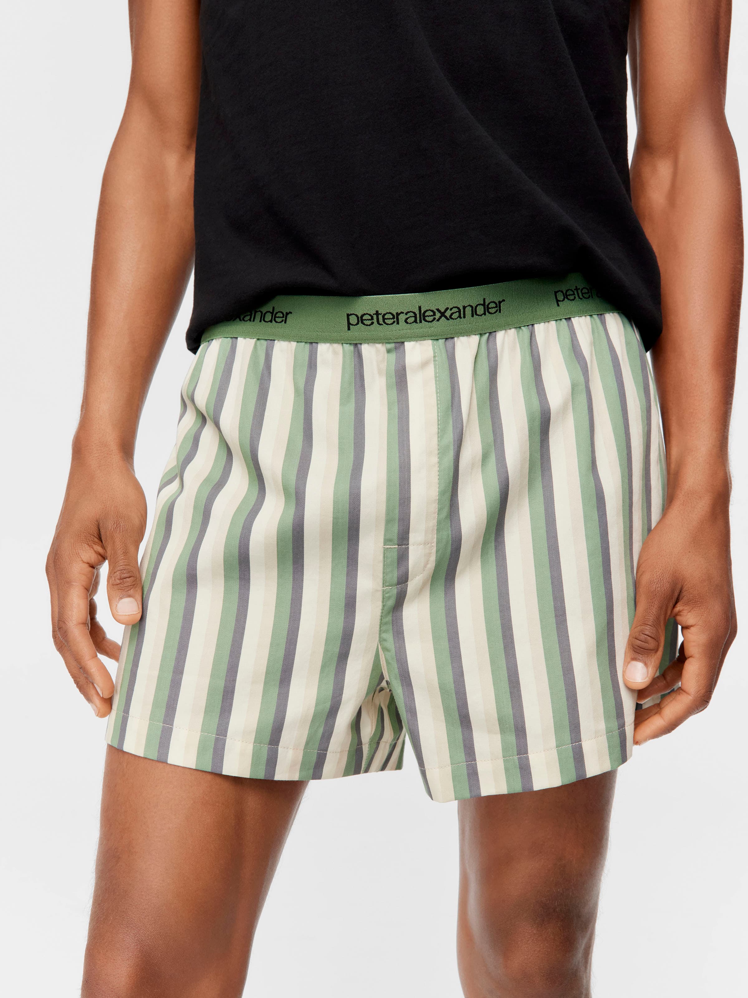 Olive Stripe Boxer Short