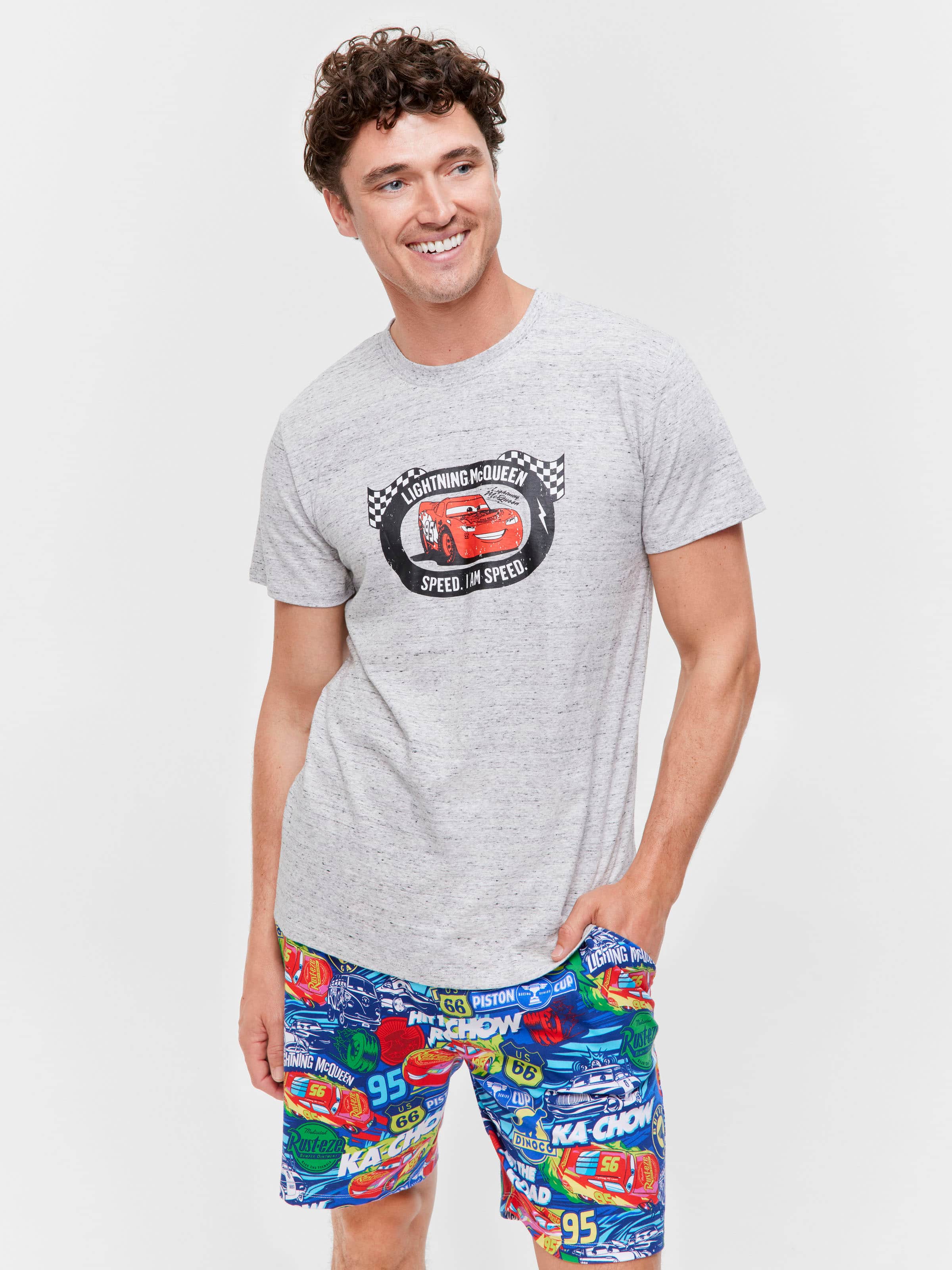 Cars 100% Cotton Tee Grey Marle - Peter Alexander Online