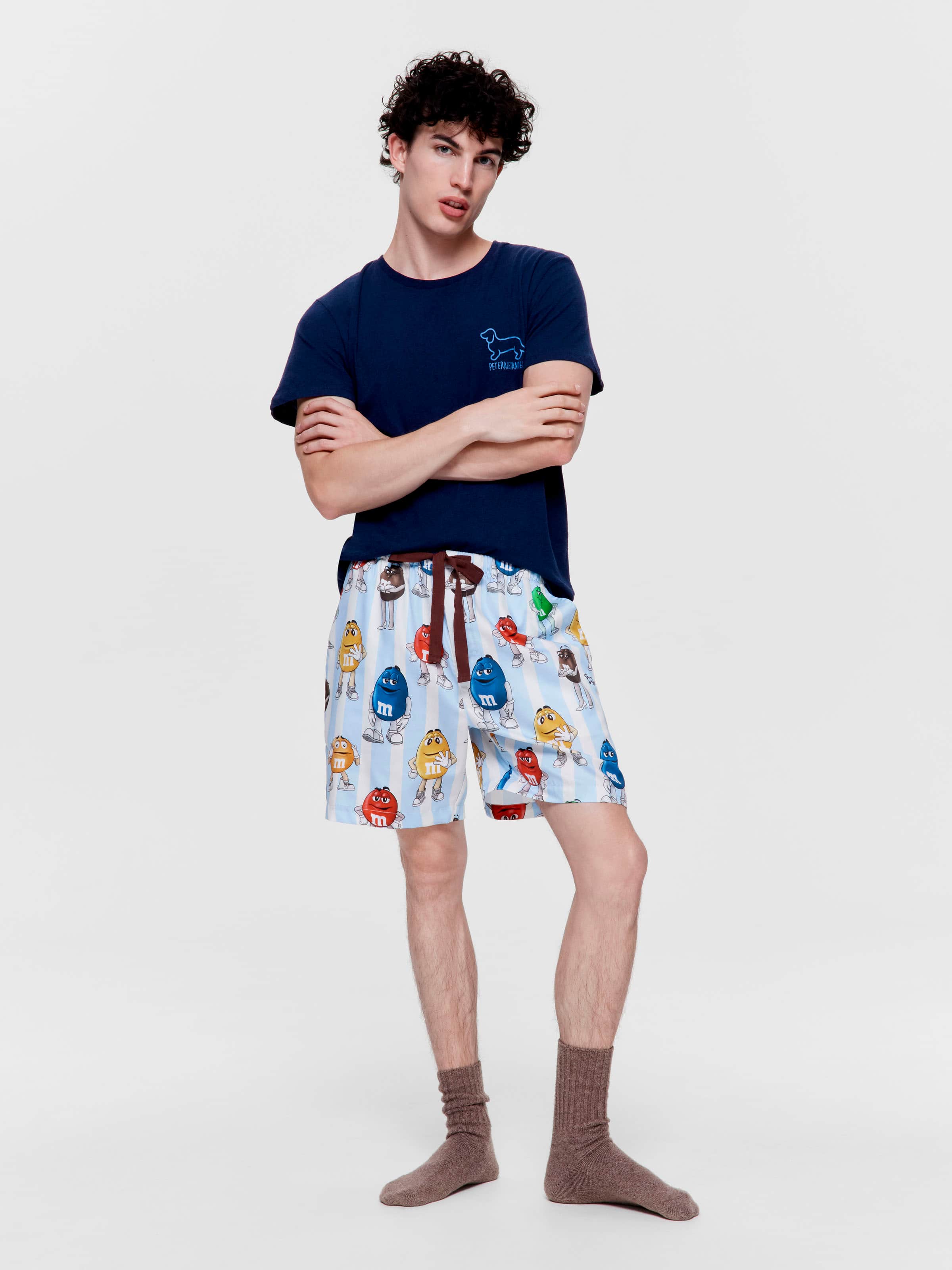 M&M's Stripe 100% Cotton Mid Short