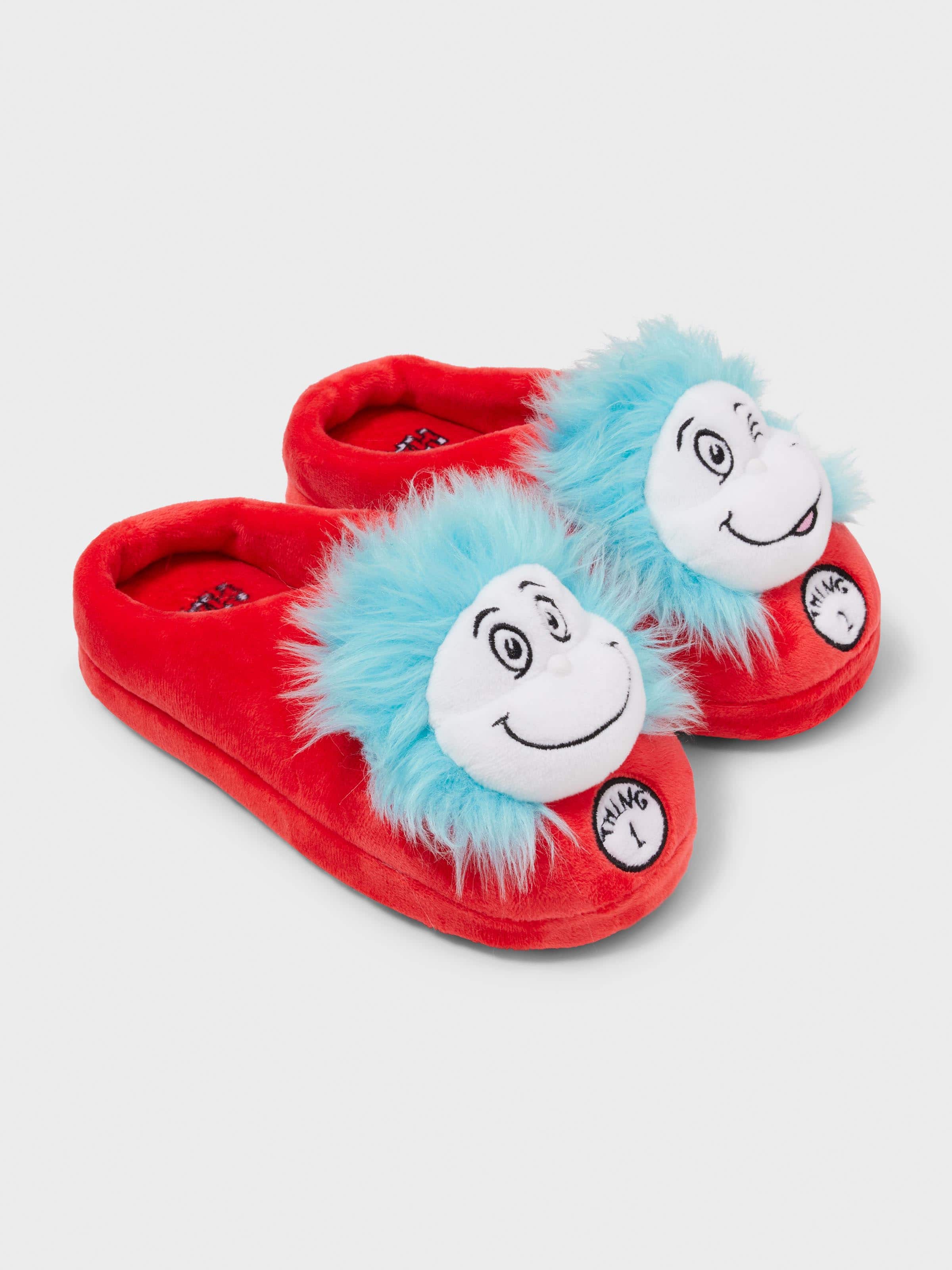 Kids Dr Seuss Thing 1 And Thing 2 Slipper