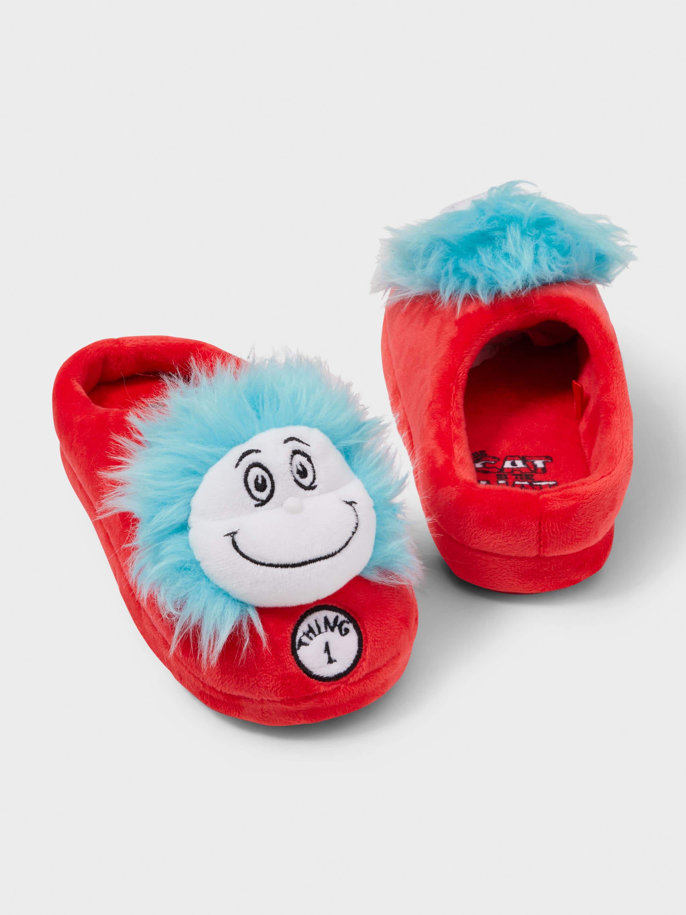 Kids Dr Seuss Thing 1 And Thing 2 Slipper